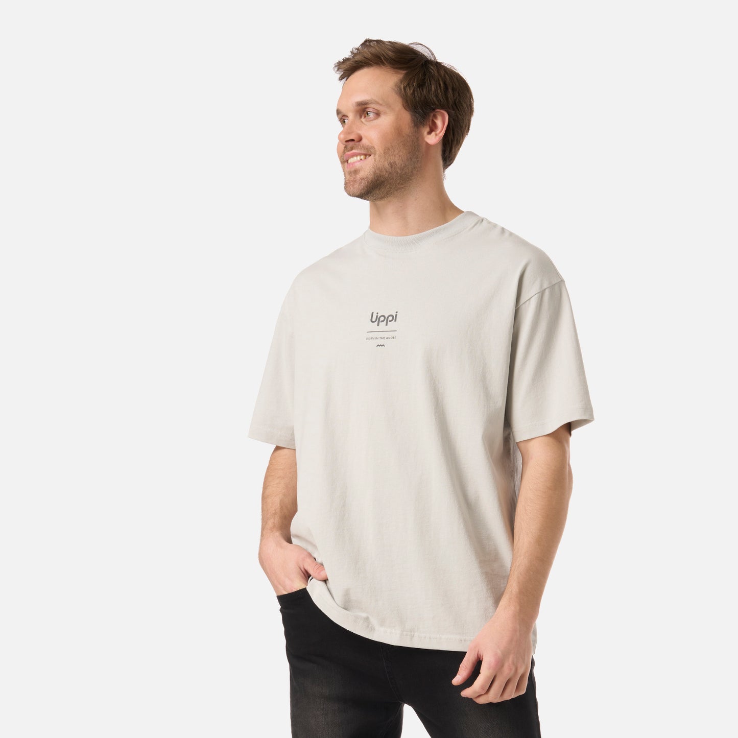 Polera Hombre Endura Cotton T-Shirt Gris Claro Lippi