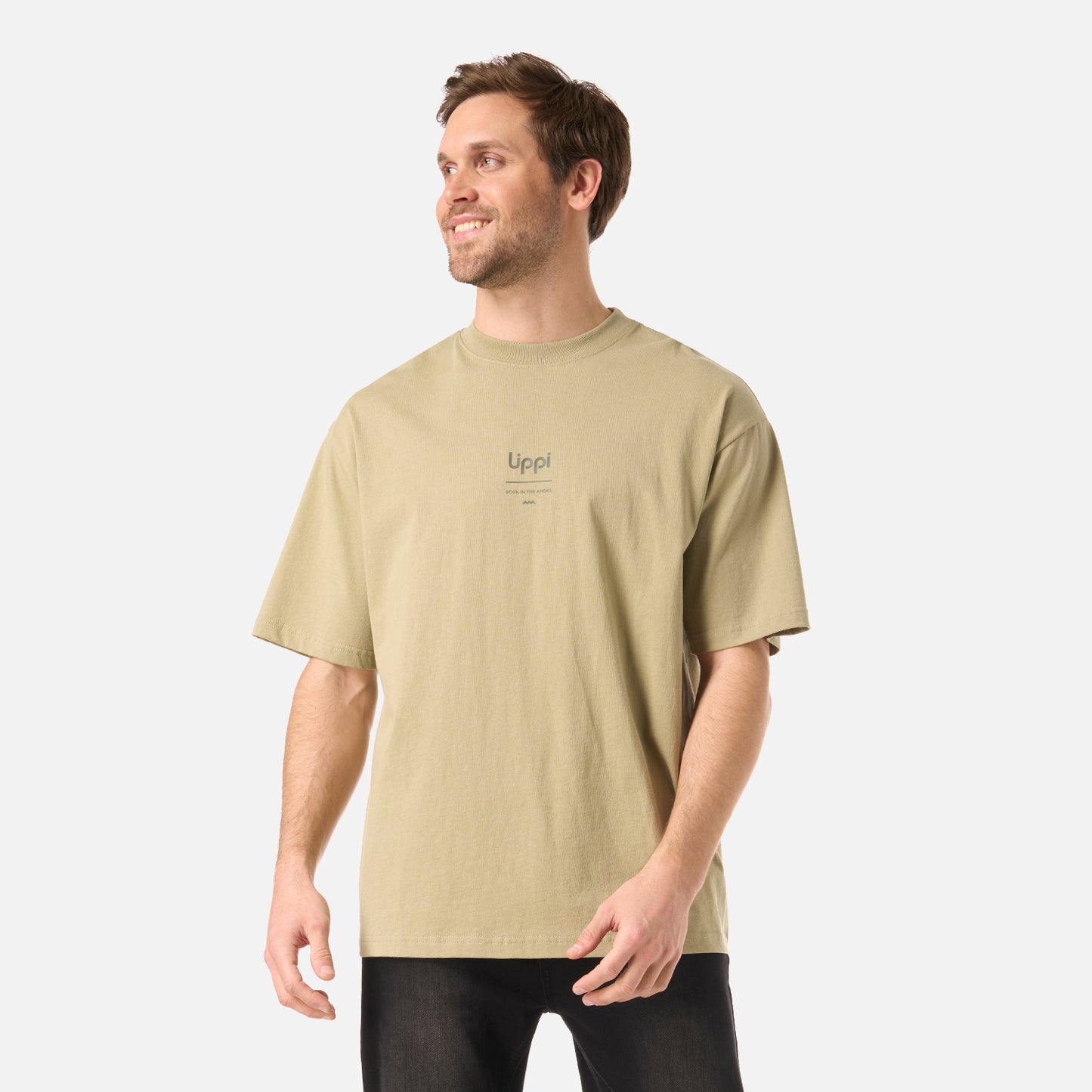 Polera Hombre Endura Cotton T-Shirt Verde Oliva Lippi