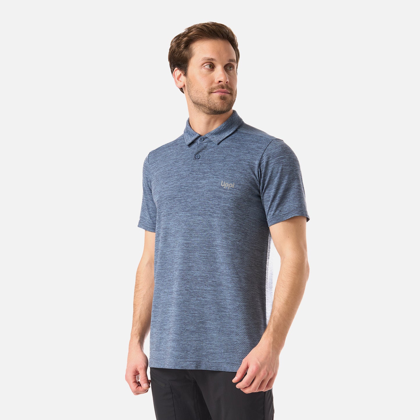 Polera Hombre B-Classic Seamless Polo Azul Piedra Lippi