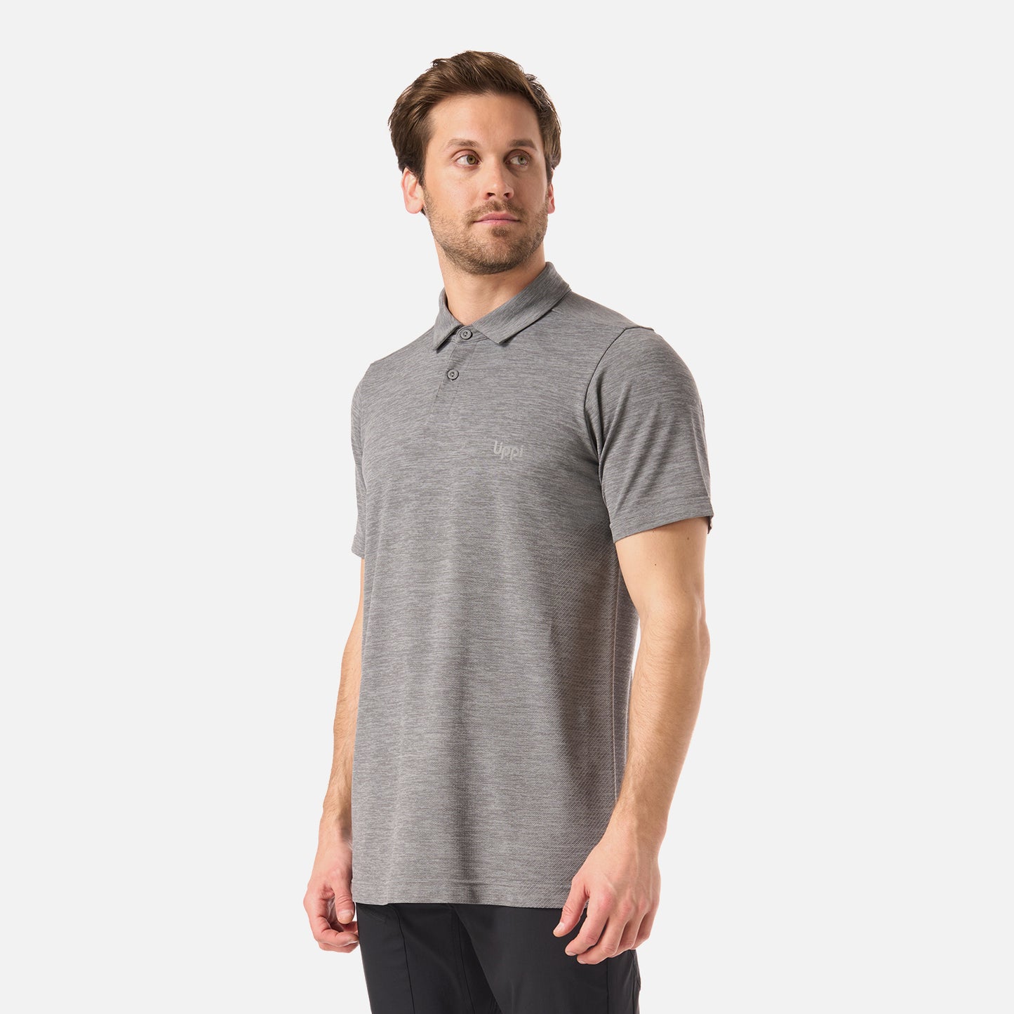 Polera Hombre B-Classic Seamless Polo Gris Melange Lippi