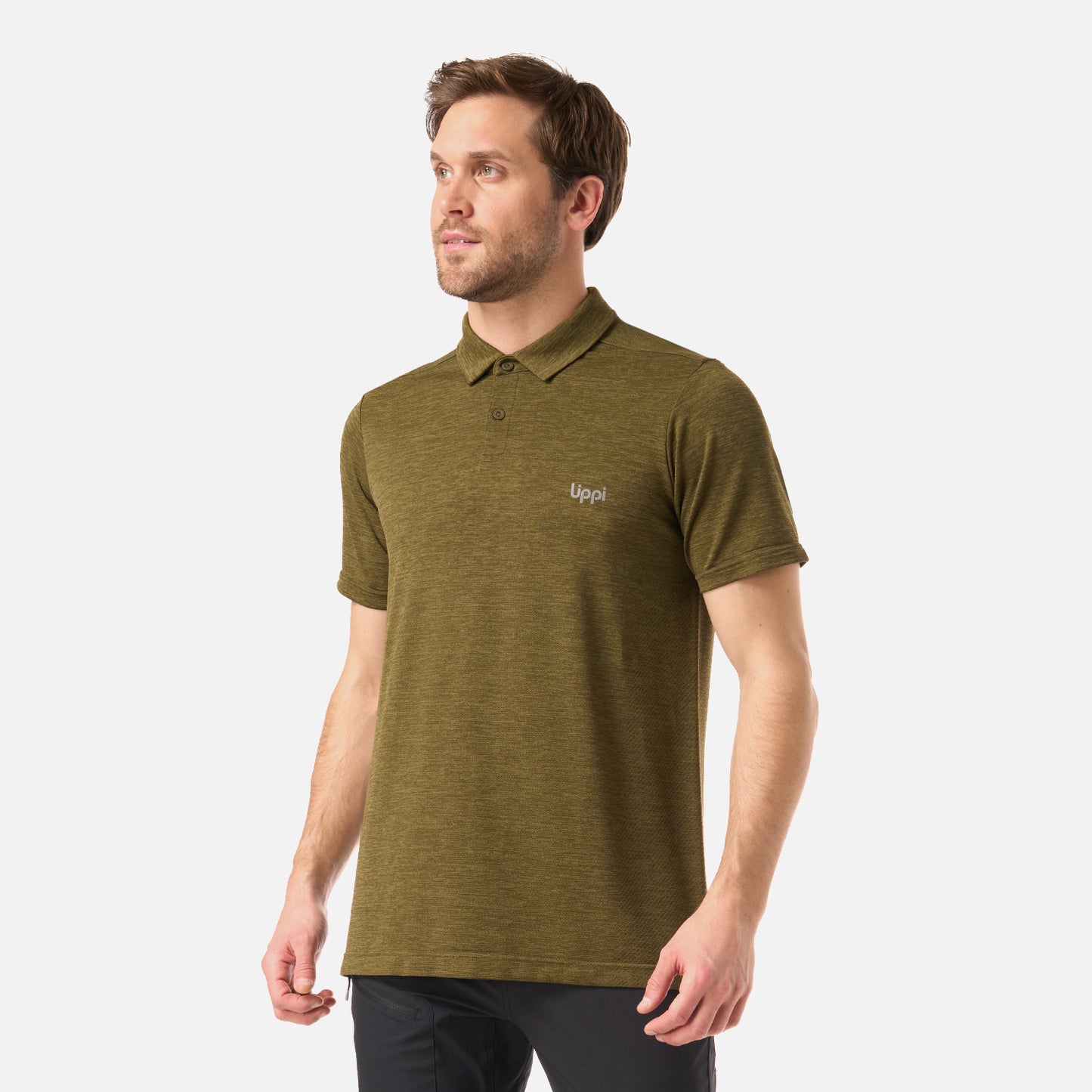 Polera Hombre B-Classic Seamless Polo Verde Musgo Lippi
