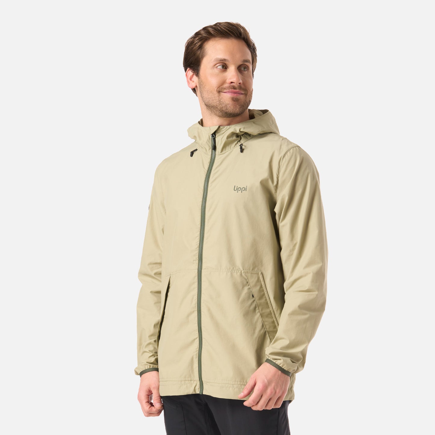 Chaqueta Hombre WindLand WindBreaker Hoody Jacket Verde Oliva Lippi