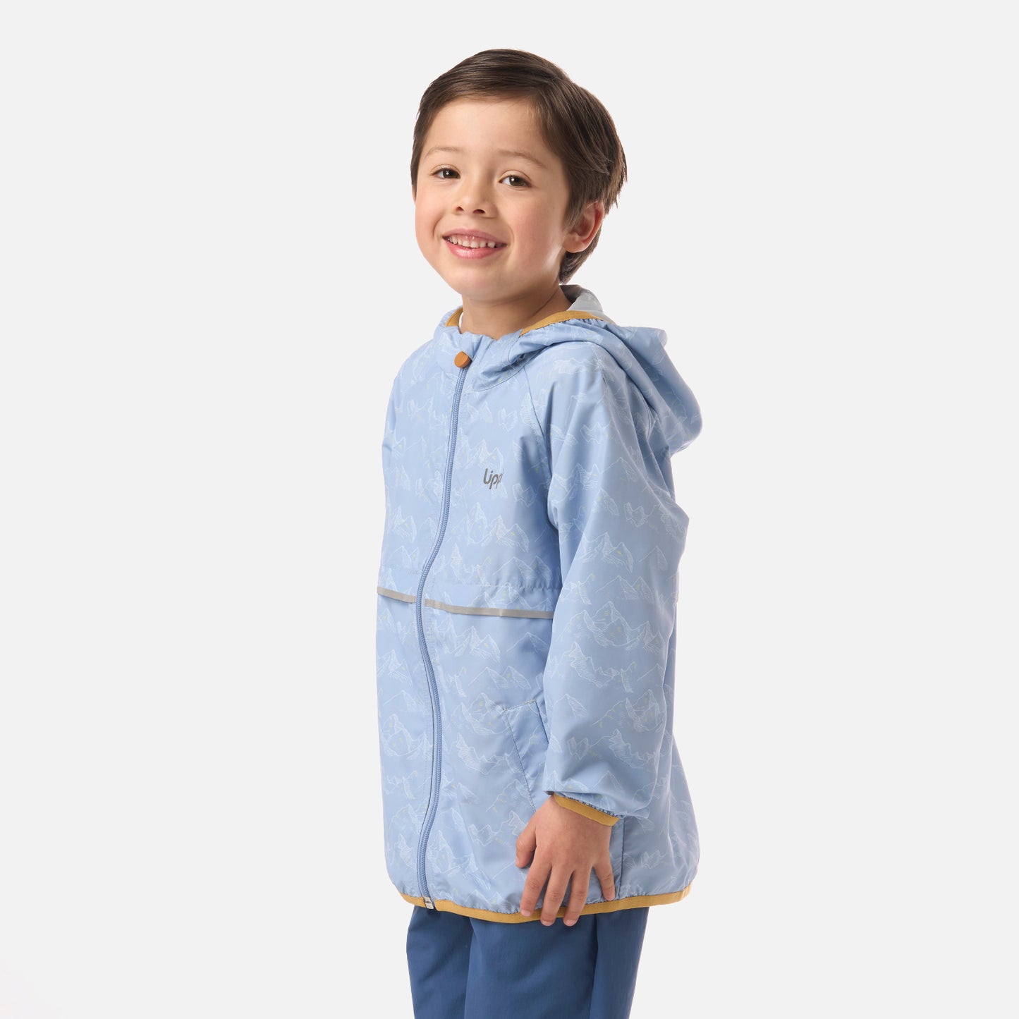 Chaqueta Niño Nightfall Windbreaker Hoody Jacket Print Celeste Lippi