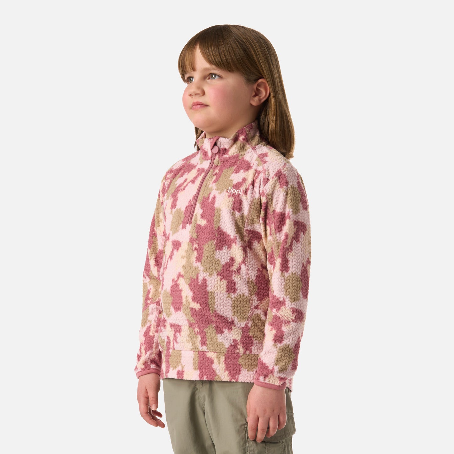 Polerón Niña Saltamontes Nano-F 1/4 Zip Print Damasco Lippi