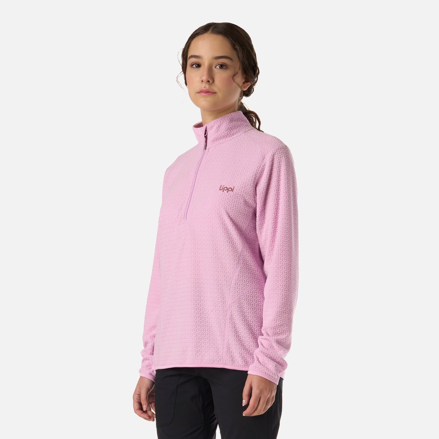 Polerón Teen Girl Mild Nano-F 1/4 Zip Rosa Lippi