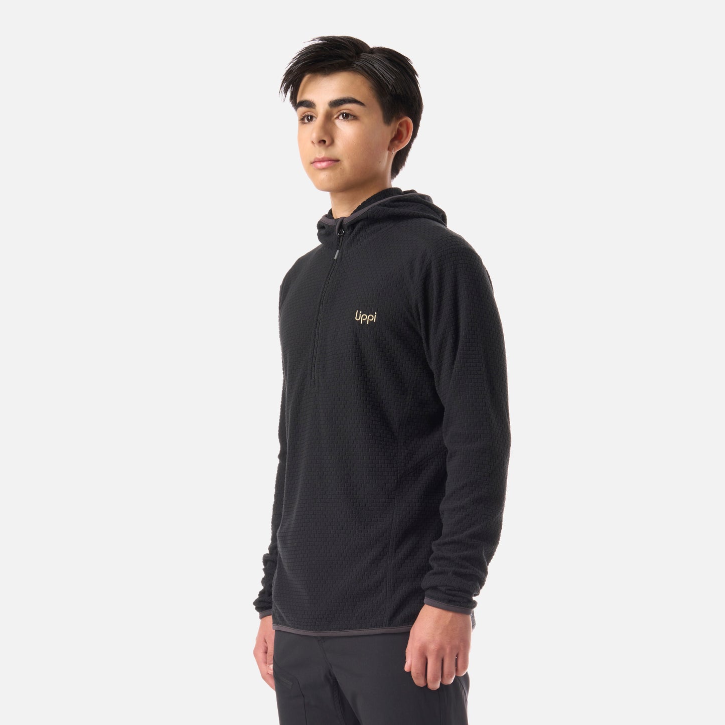 Polerón Teen Boy Mild Nano-F 1/4 Zip Hoody Negro Lippi