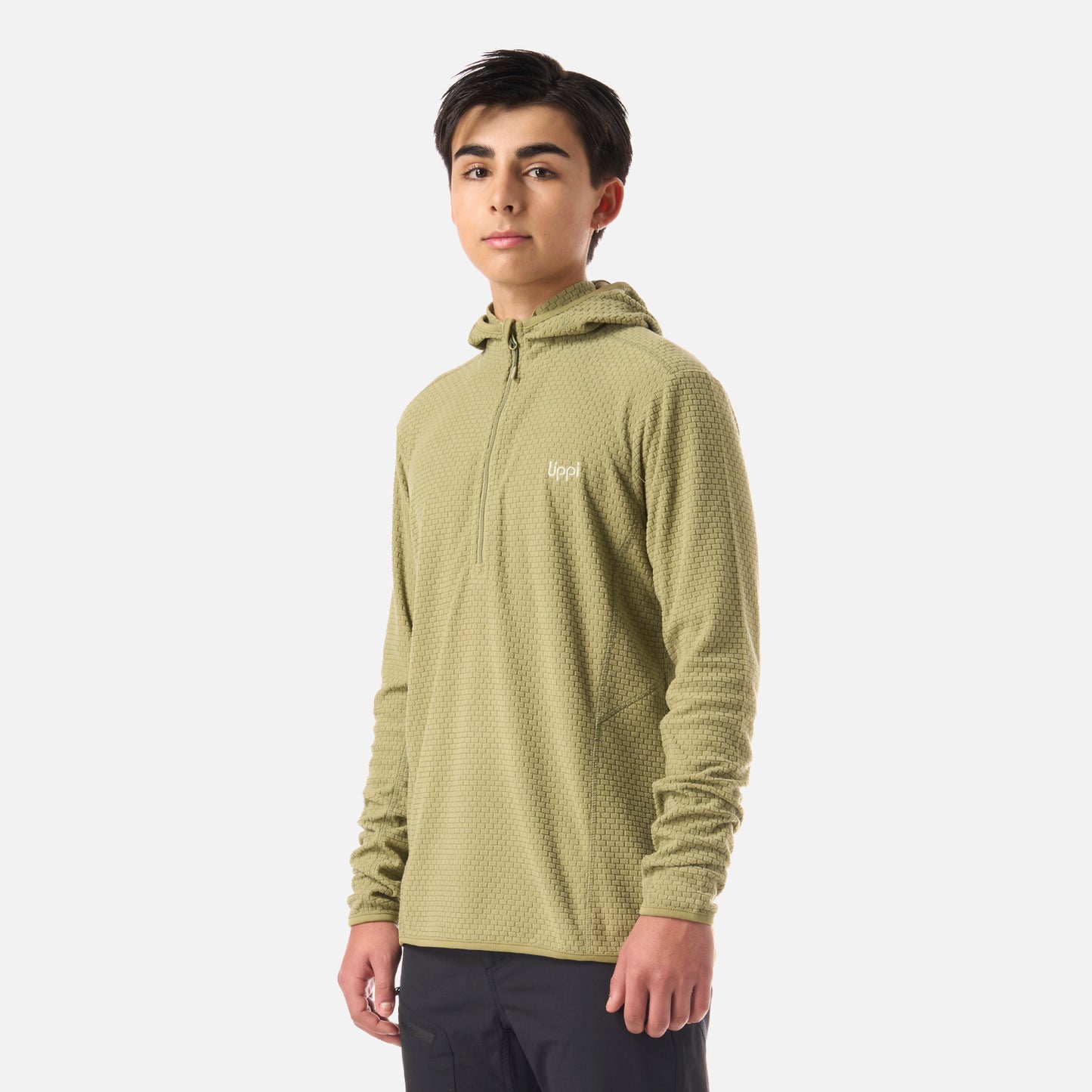 Polerón Teen Boy Mild Nano-F 1/4 Zip Hoody Verde Lippi