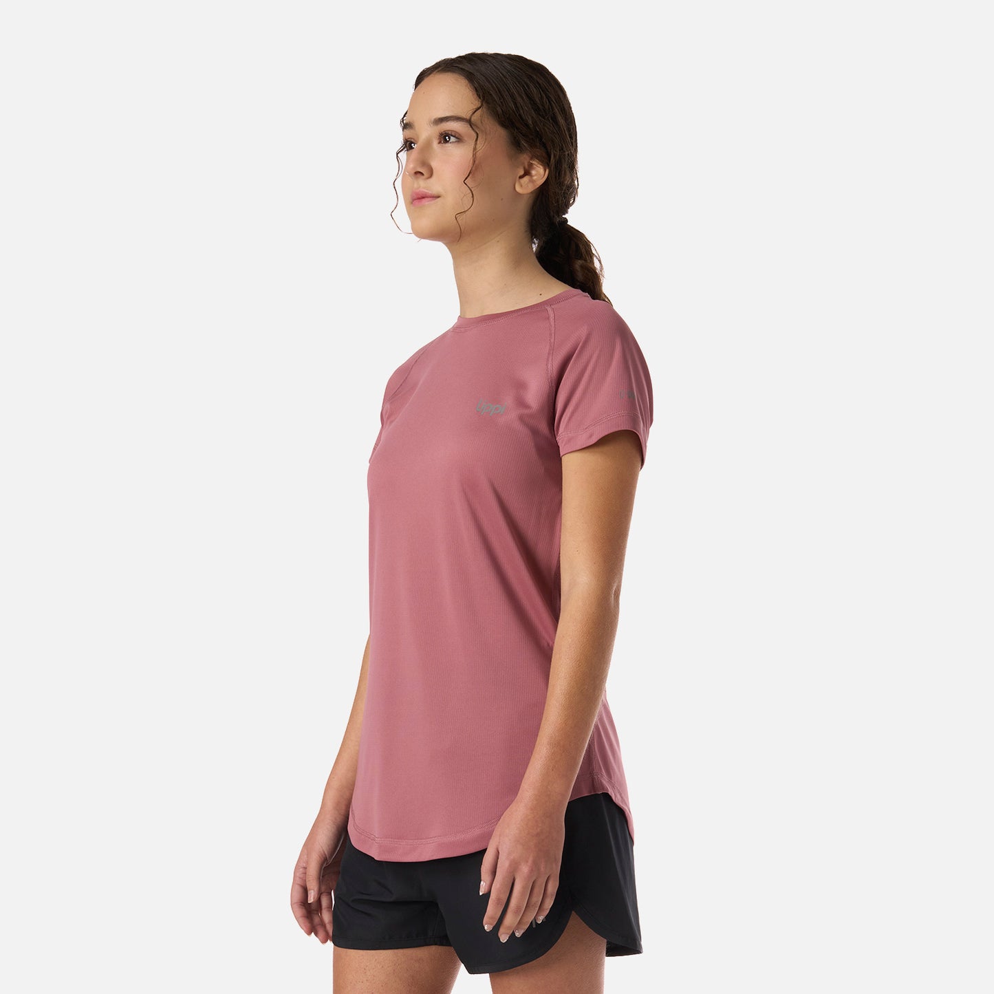 Polera Teen Girl Core Q-Dry T-Shirt Rosa Oscuro Lippi