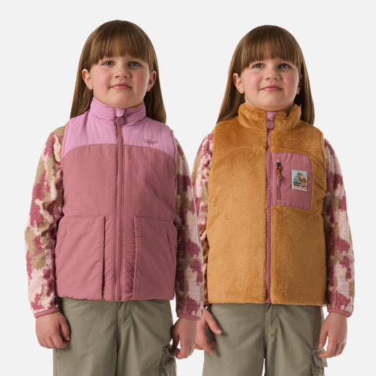 Polar Niña Campfire 2-Faces Jacket Rosa Oscuro Lippi