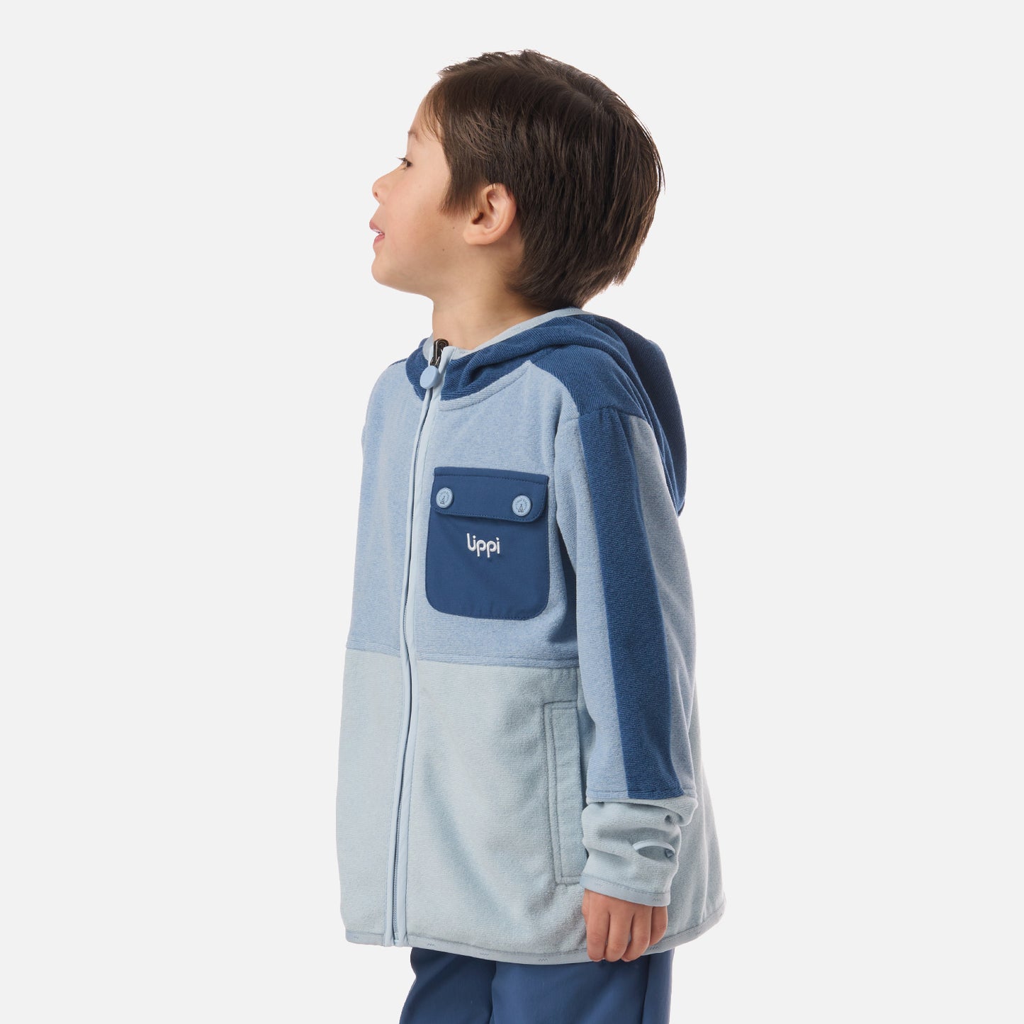 Polar Niño FirePlace Hoody Sweatshirt Azul Piedra Lippi