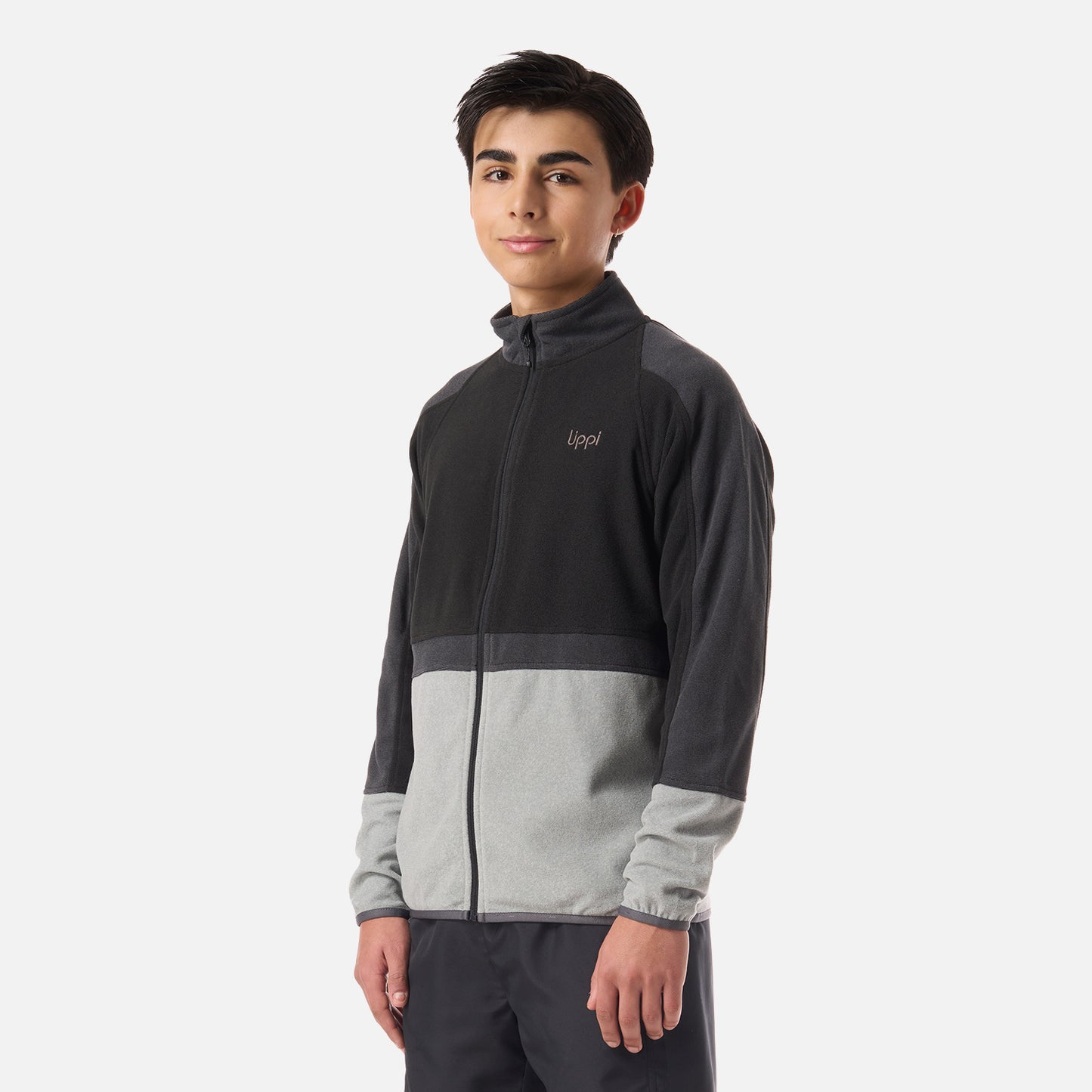 Polar Teen Boy Fireplace Full Zip Sweatshirt Negro Lippi