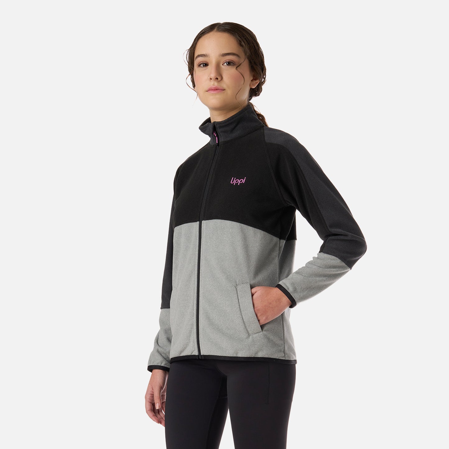 Polar Teen Girl Fireplace Full Zip Sweatshirt Negro Lippi