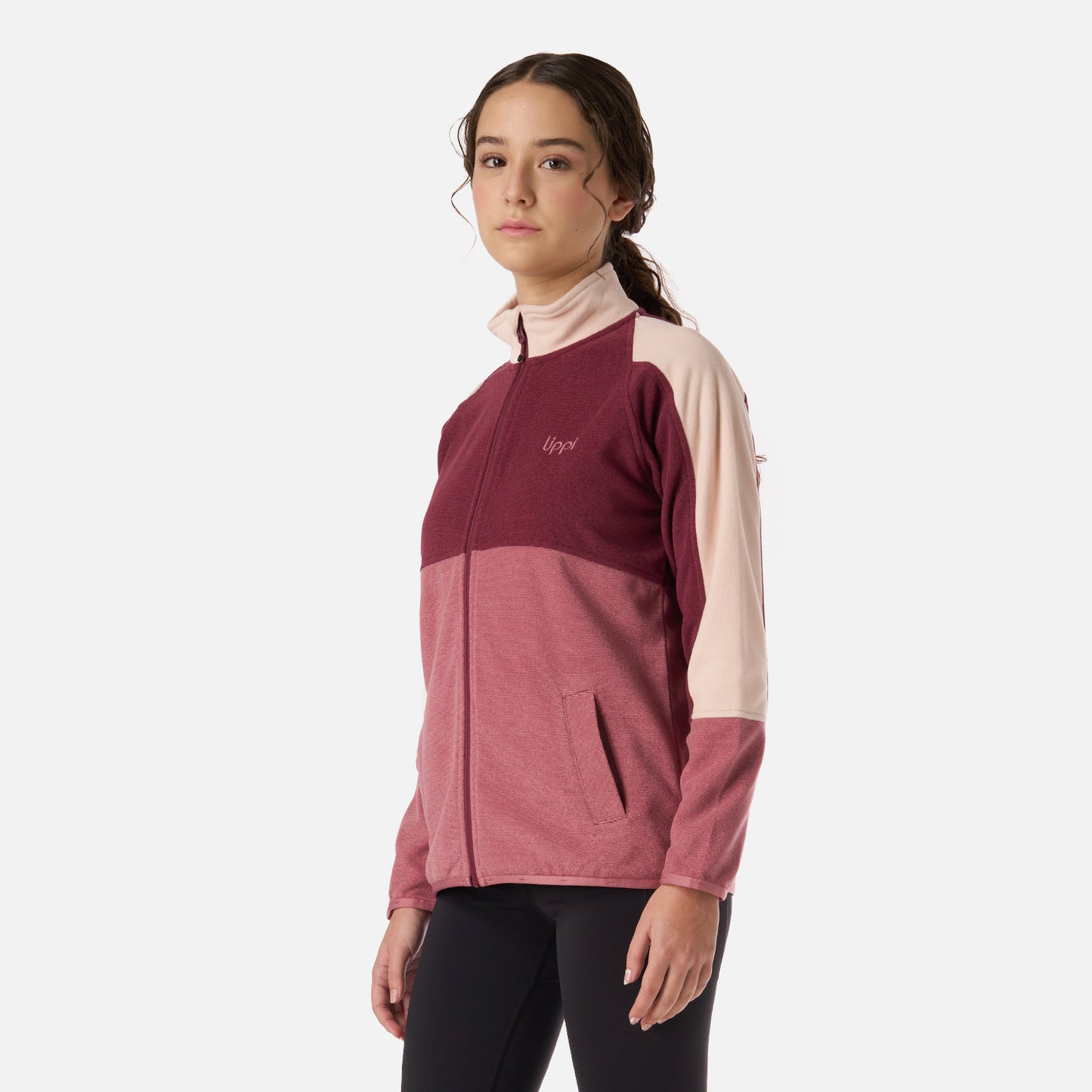 Polar Teen Girl Fireplace Full Zip Sweatshirt Rosa Oscuro Lippi