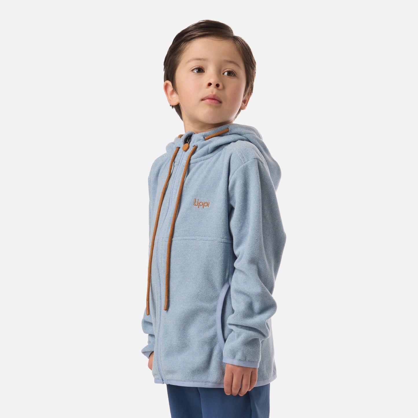 Polar Niño Stripes Nano-F Full Zip Hoody Azul Piedra Lippi