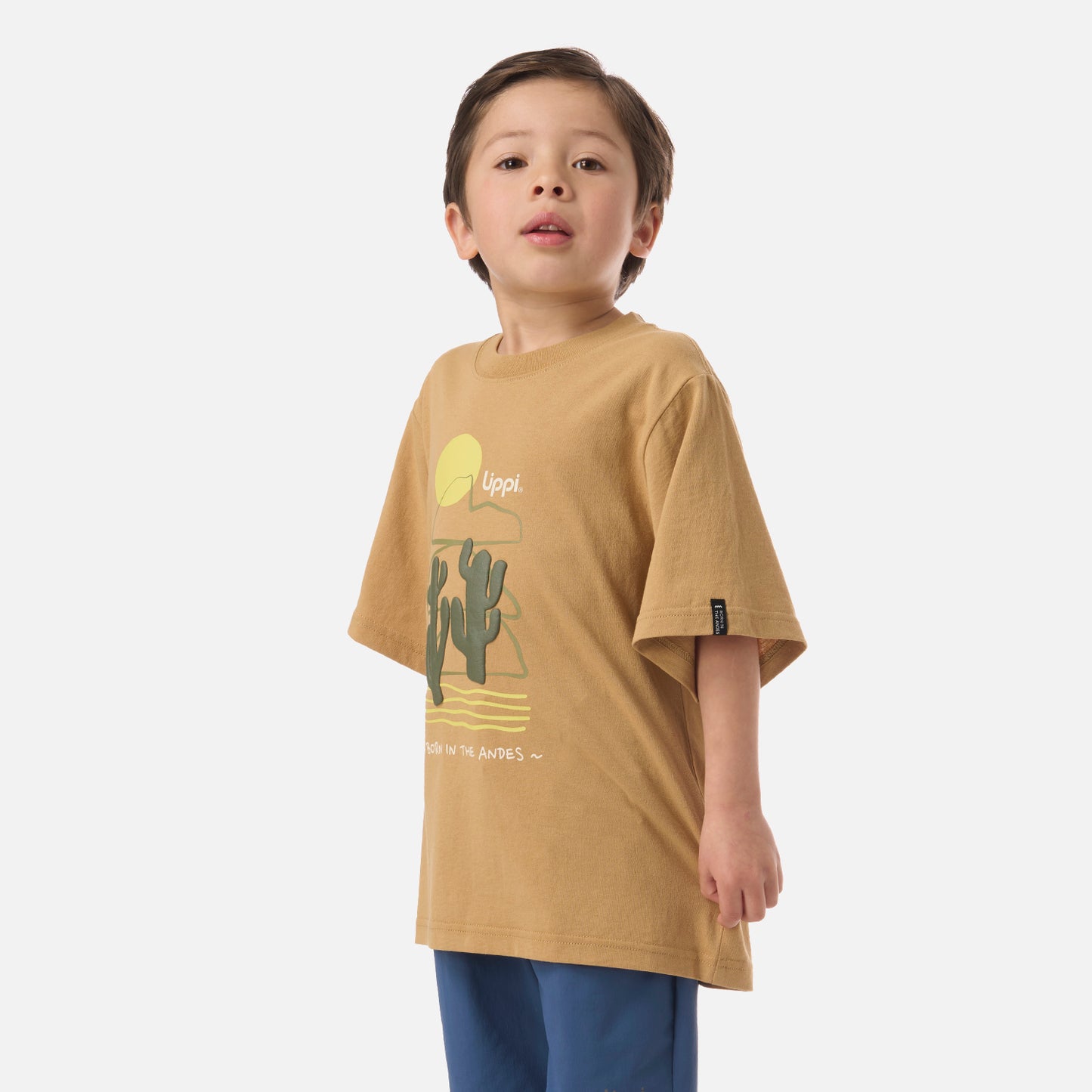 Polera Niño Desert Oversize T-Shirt Camel Lippi