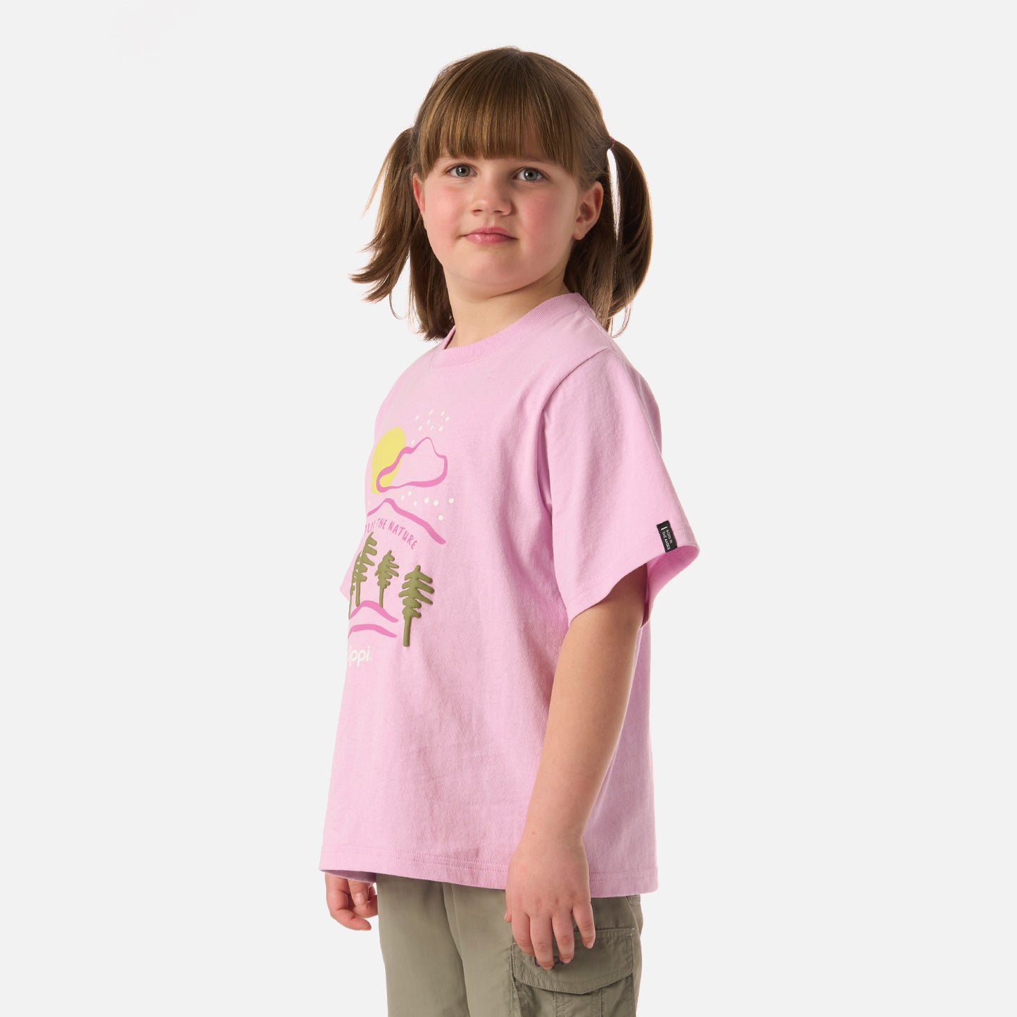 Polera Niña Explore Oversize T-Shirt Rosa Lippi
