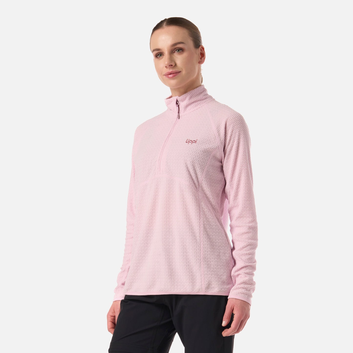 Polerón Mujer Jacaranda Nano-F 1/4 Zip Rosa Claro Lippi