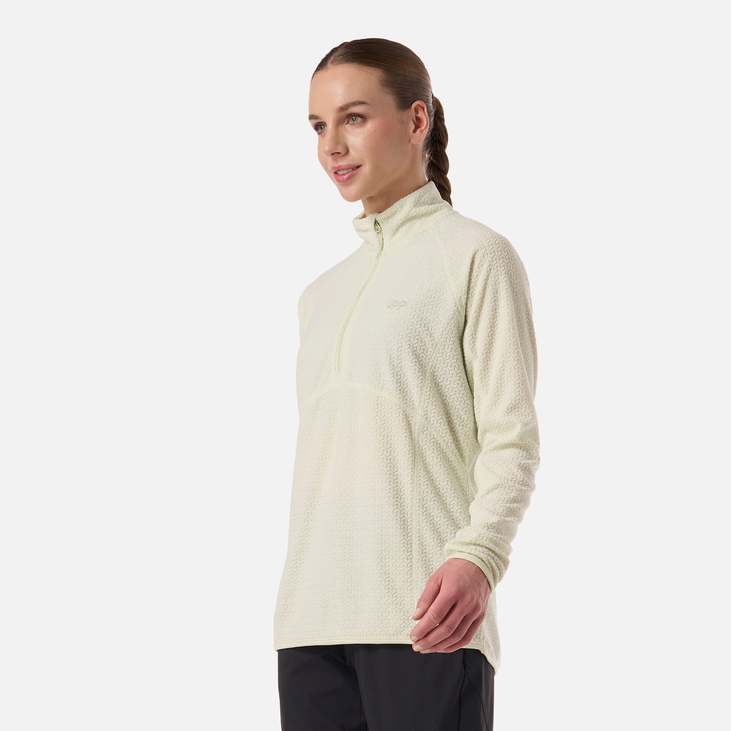 Polerón Mujer Jacaranda Nano-F 1/4 Zip Verde Claro Lippi