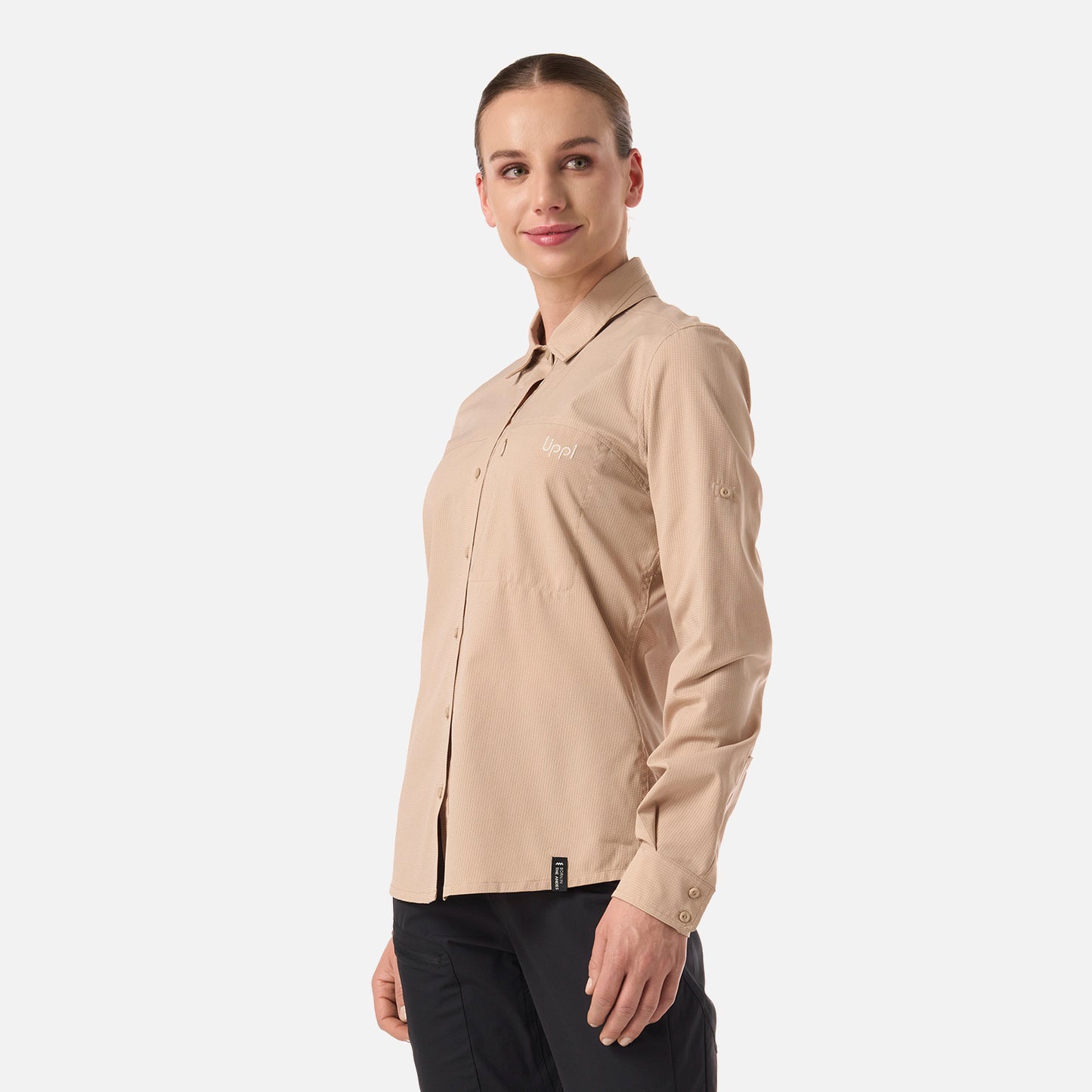 Camisa Mujer Rosselot Long Sleeve Q-Dry Shirt Beige Lippi