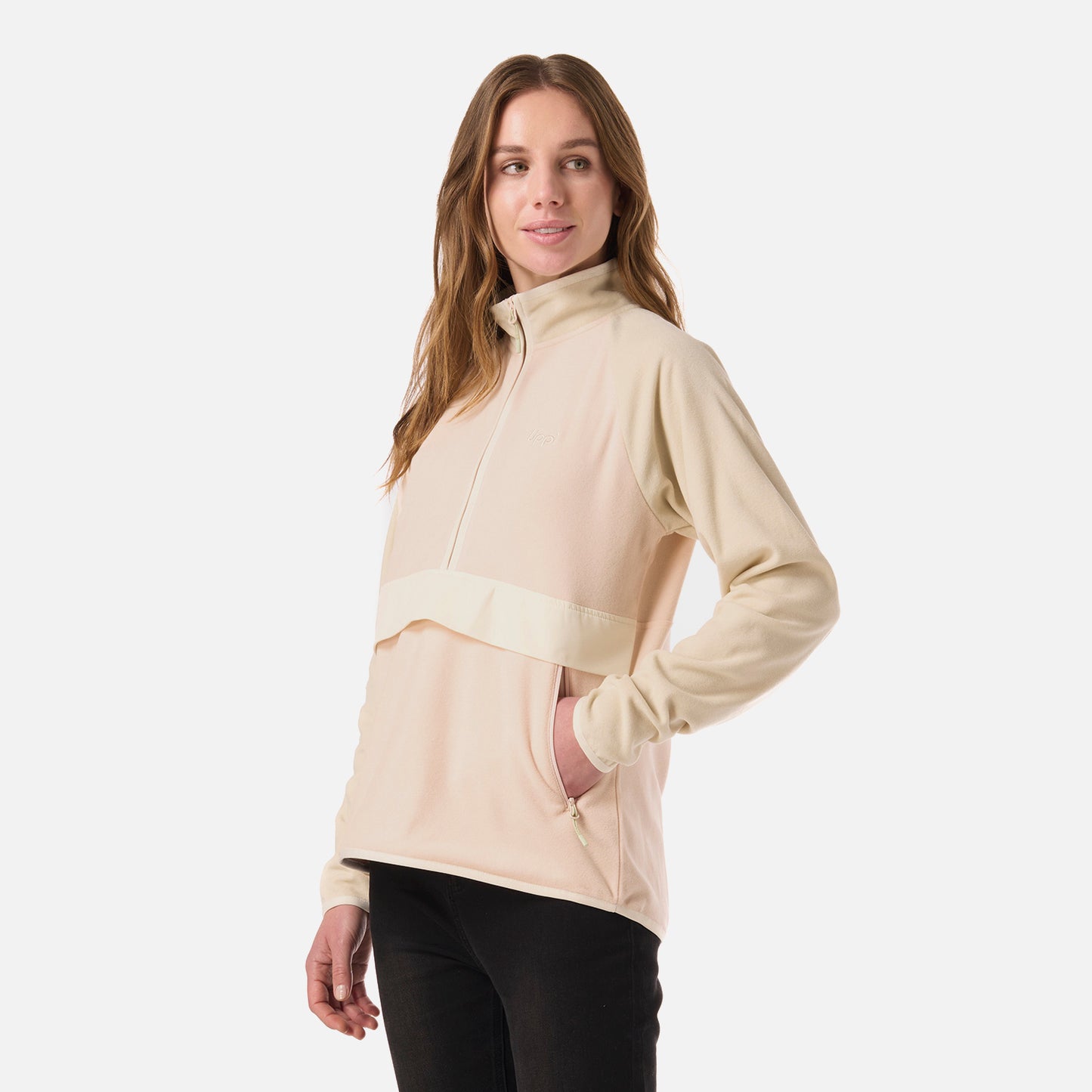 Polar Mujer Fireplace 1/4 Zip Sweatshirt Damasco Lippi