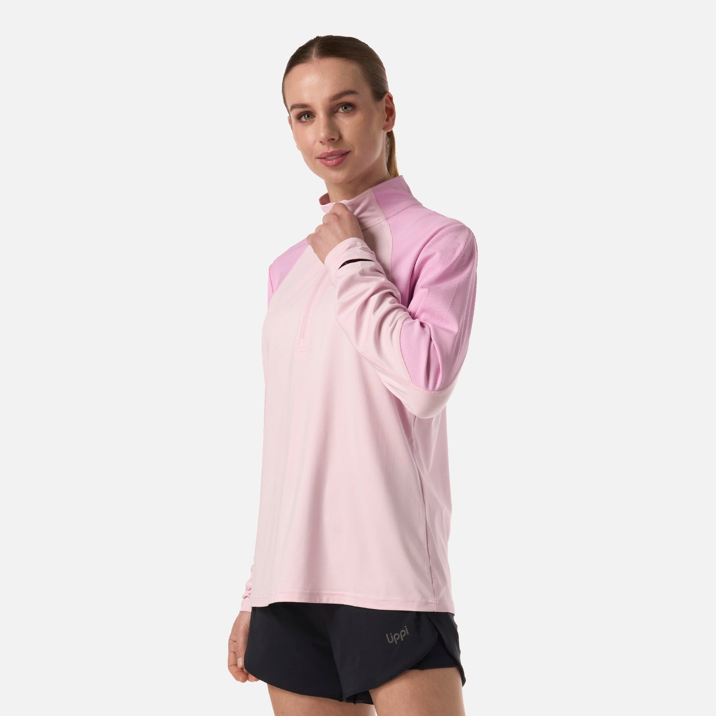 Polerón Mujer Puerto Trucco 1/4 Zip Rosa Lippi