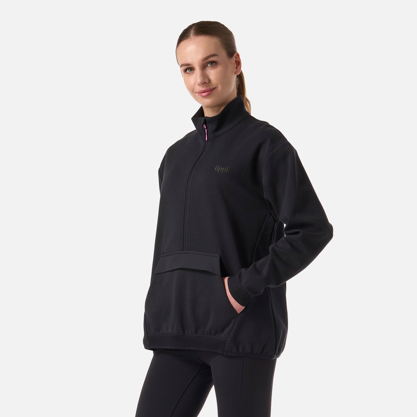 Polerón Mujer DownStreet 1/4 Zip Sweatshirt Negro Lippi