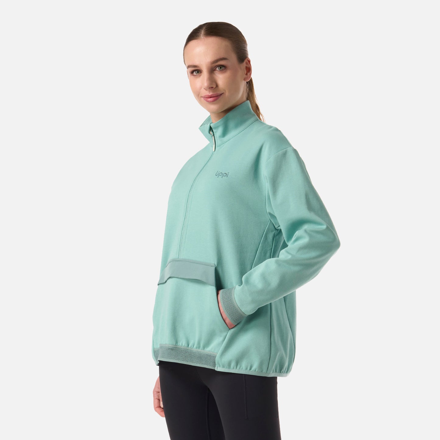 Polerón Mujer DownStreet 1/4 Zip Sweatshirt Turquesa Lippi