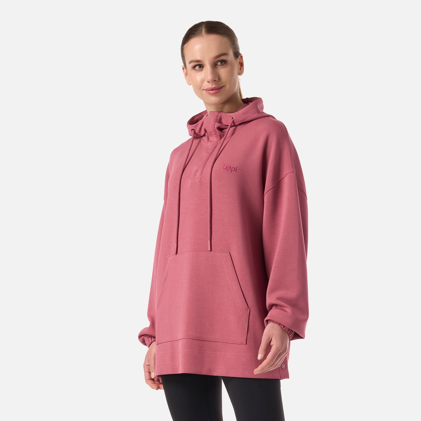 Polerón Mujer CityScape Hoody Sweatshirt Rosa Oscuro Lippi