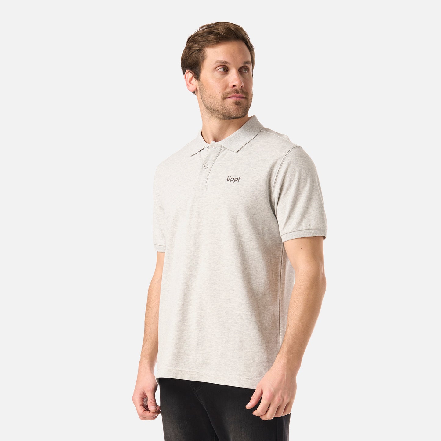 Polera Hombre First Class Elastic Polo Melange Gris Lippi