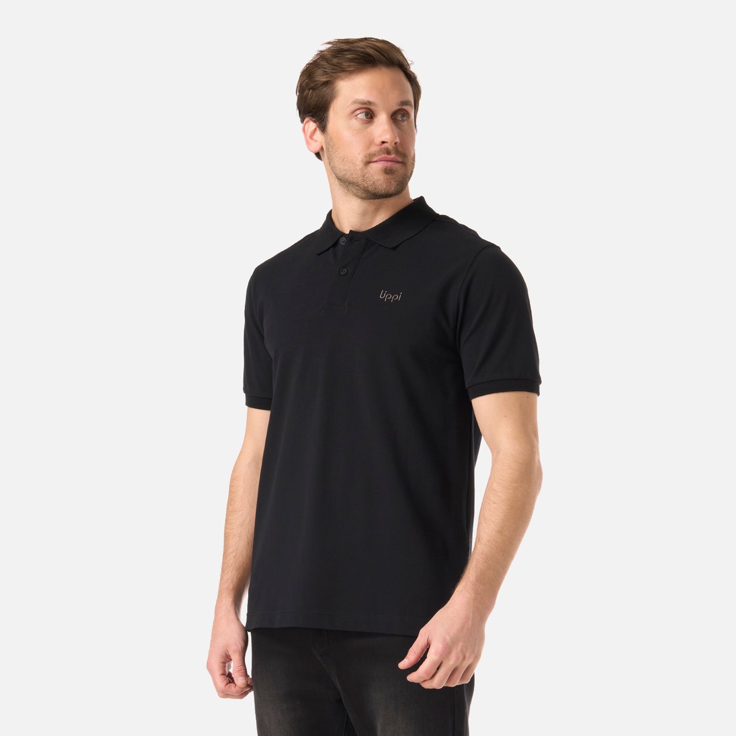 Polera Hombre First Class Elastic Polo Negro Lippi