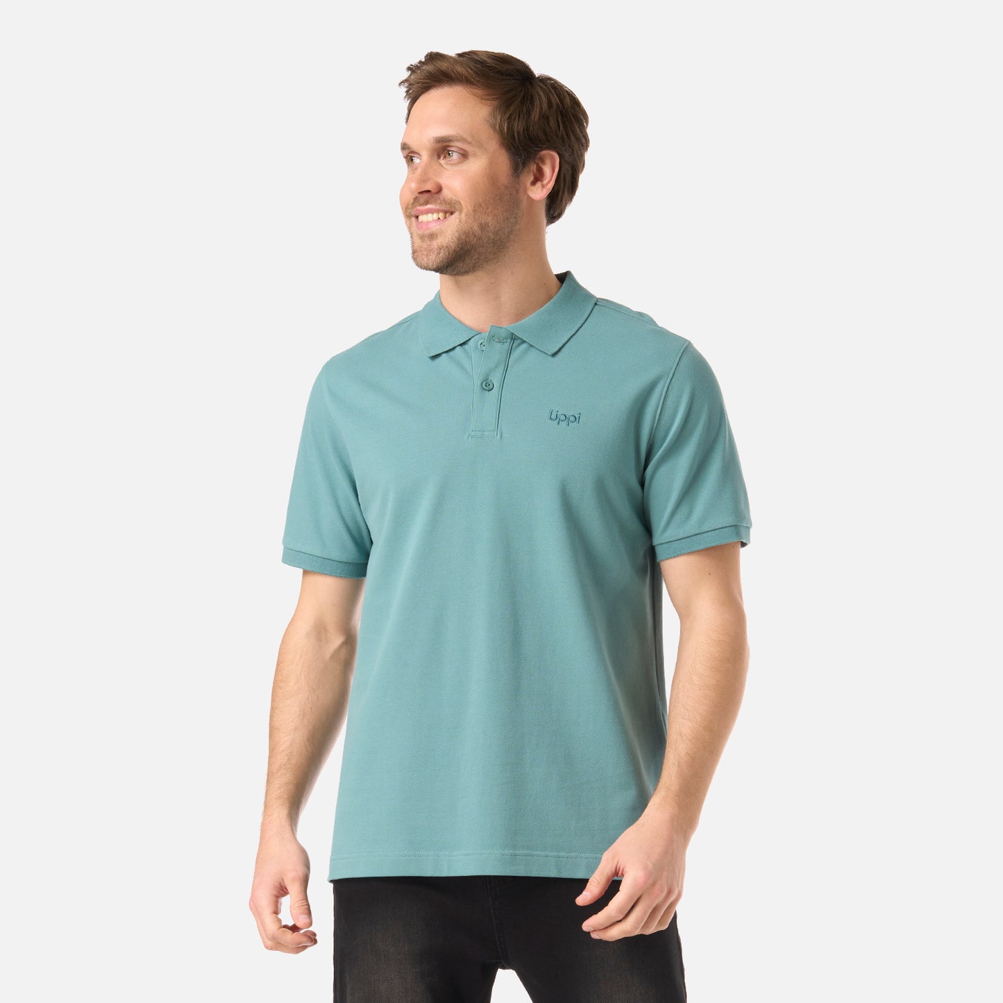 Polera Hombre First Class Elastic Polo Turquesa Lippi