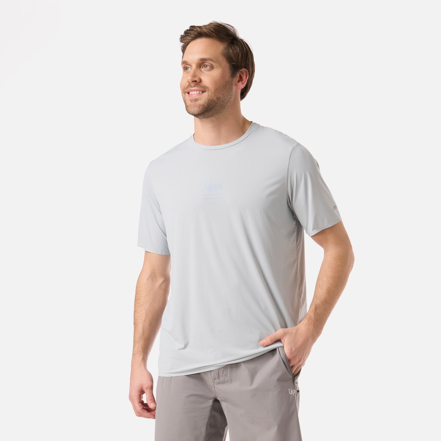Polera Hombre Air Q-Dry T-Shirt Azul Grisaceo Lippi