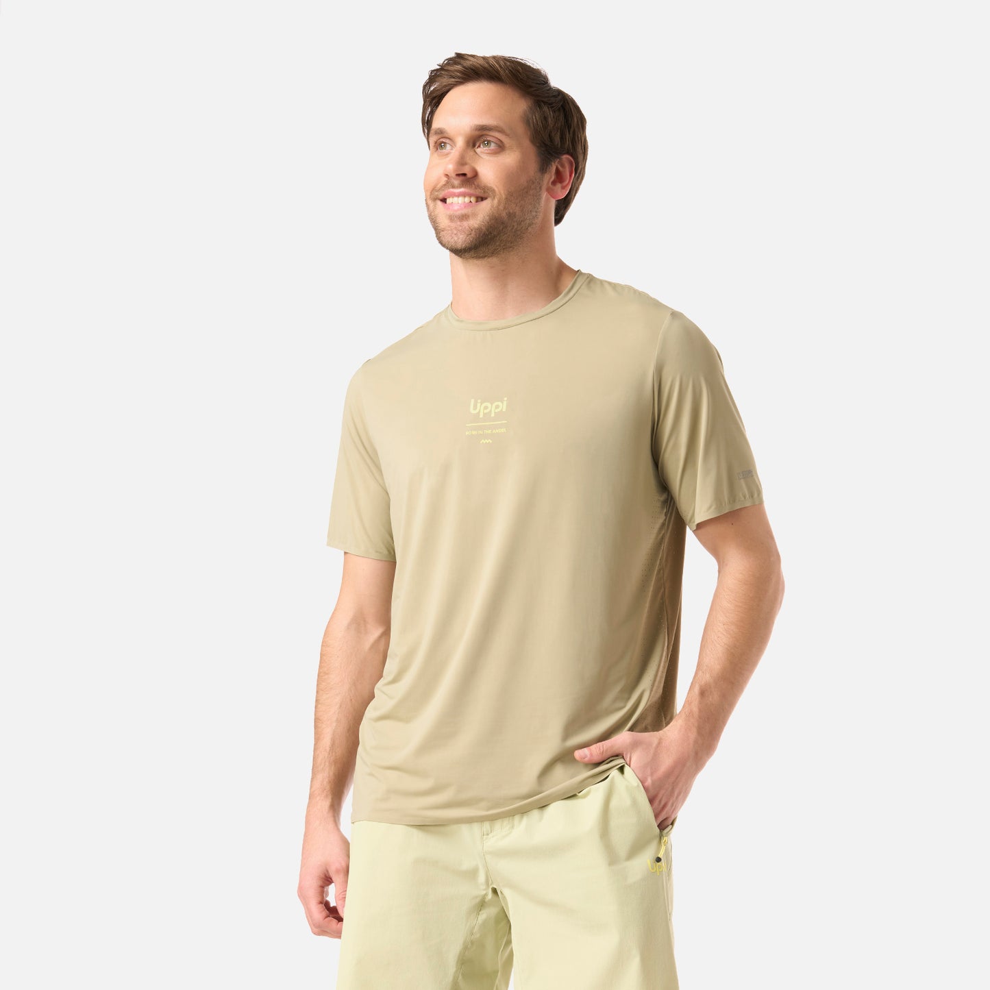 Polera Hombre Air Q-Dry T-Shirt Verde Oliva Lippi