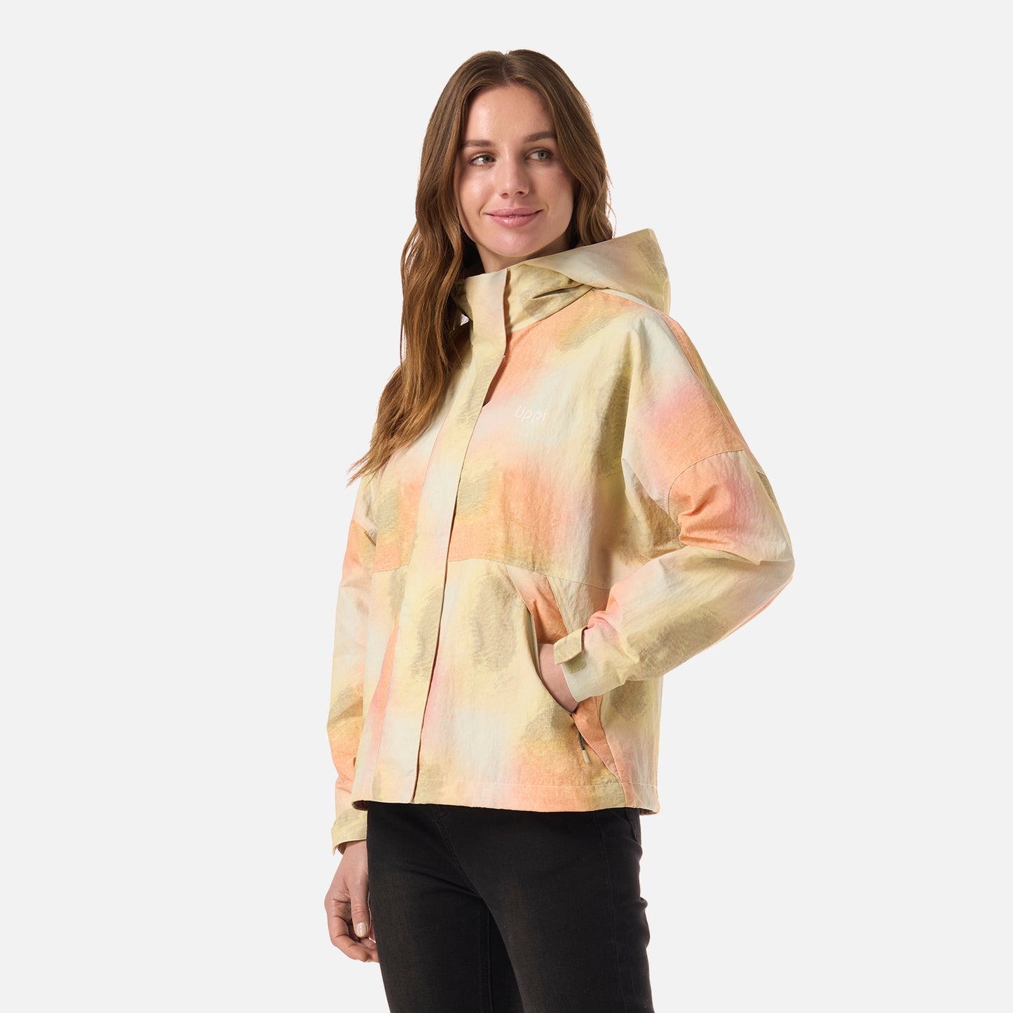 Chaqueta Mujer CityMe WindBreaker Hoody Jacket Print Damasco Lippi