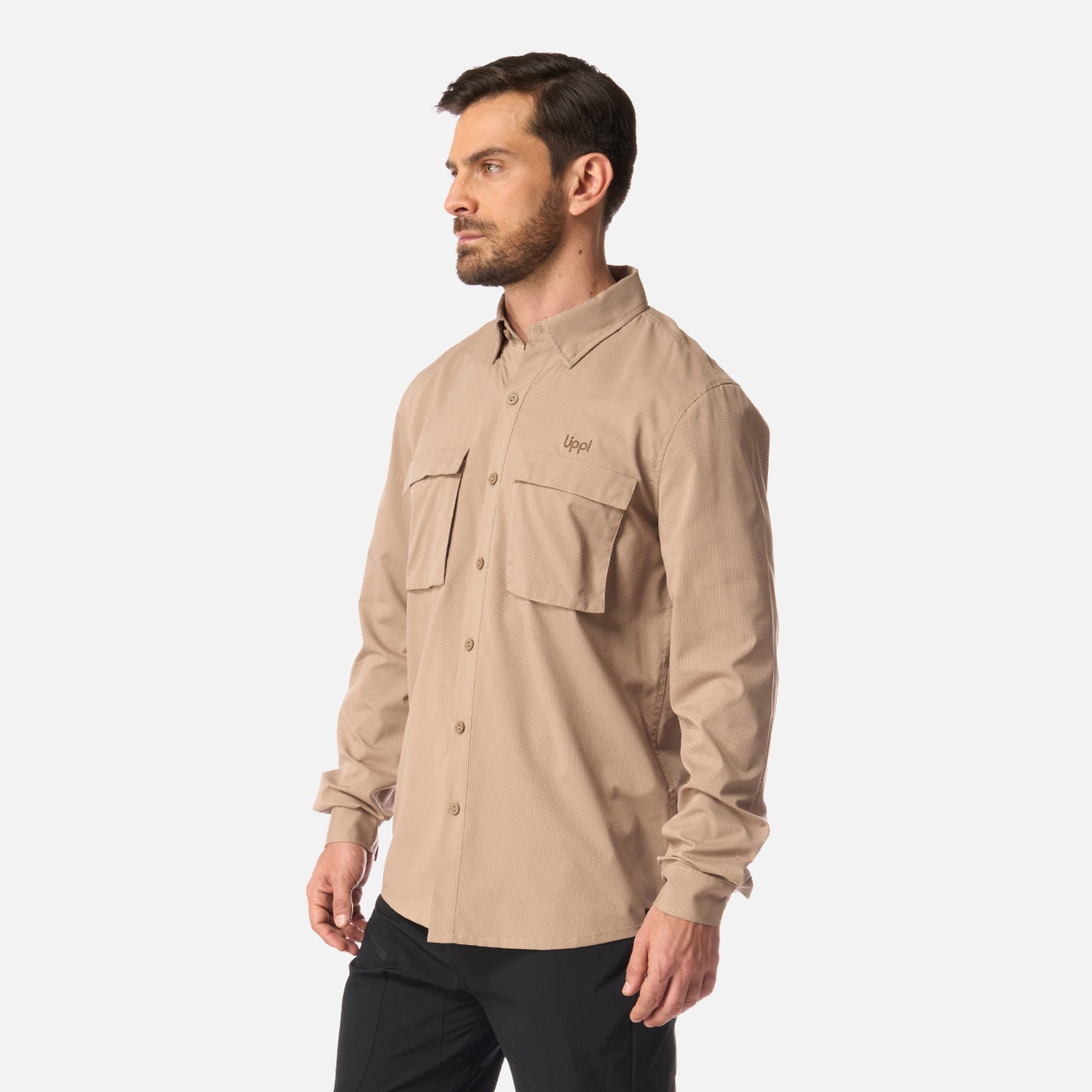 Camisa Hombre Rosselot Long Sleeve Q-Dry Shirt Canela Lippi