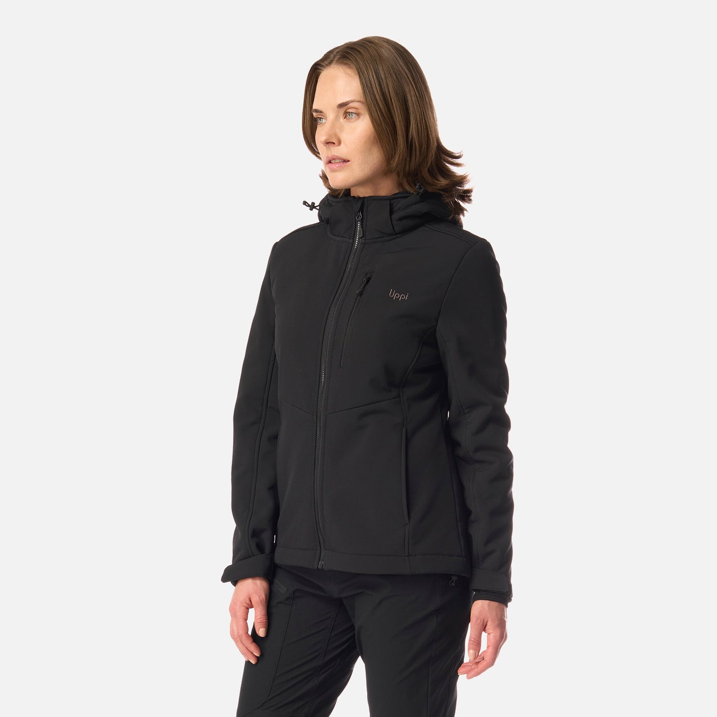 Chaqueta Mujer Macaya Softshell Hoody Jacket Negro Lippi
