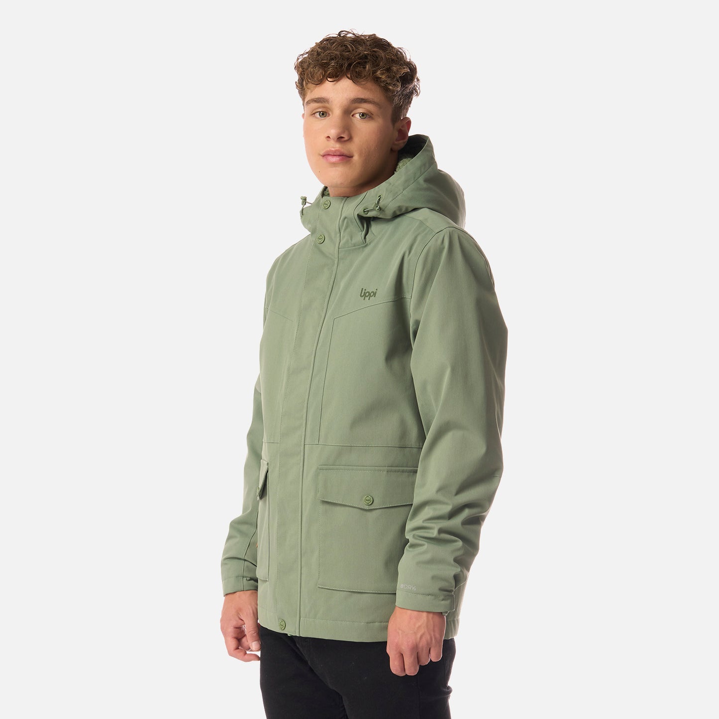 Chaqueta Teen Boy Roble B-Dry Hoody Jacket Jade Oscuro Lippi