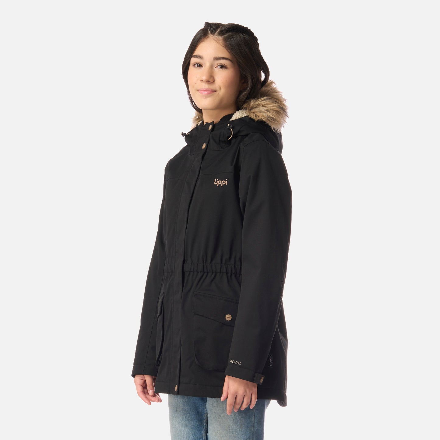 Chaqueta Teen Girl Roble B-Dry Hoody Jacket Negro Lippi