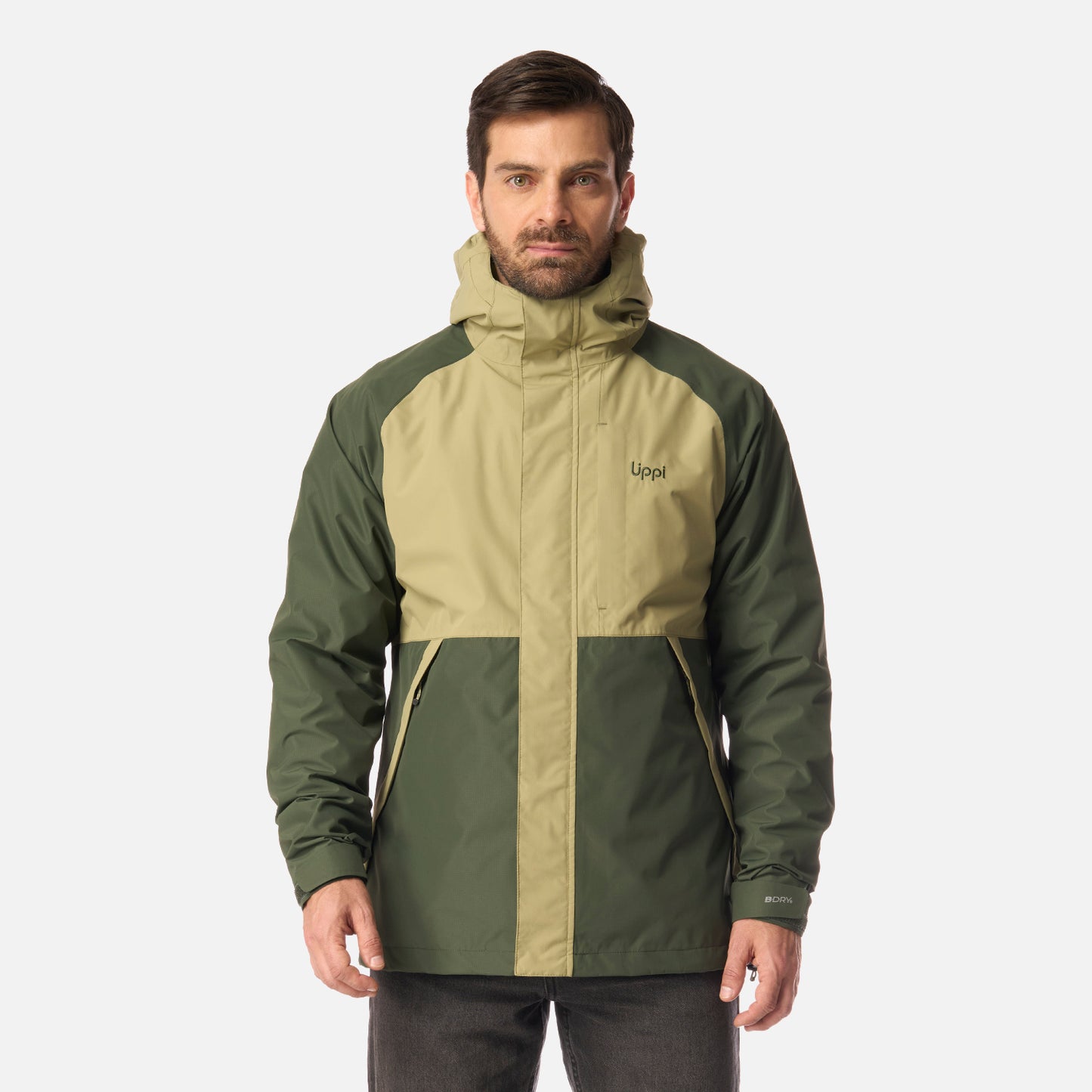 Chaqueta Hombre Lake Fusion 3 B-Dry Jacket Verde Militar Lippi
