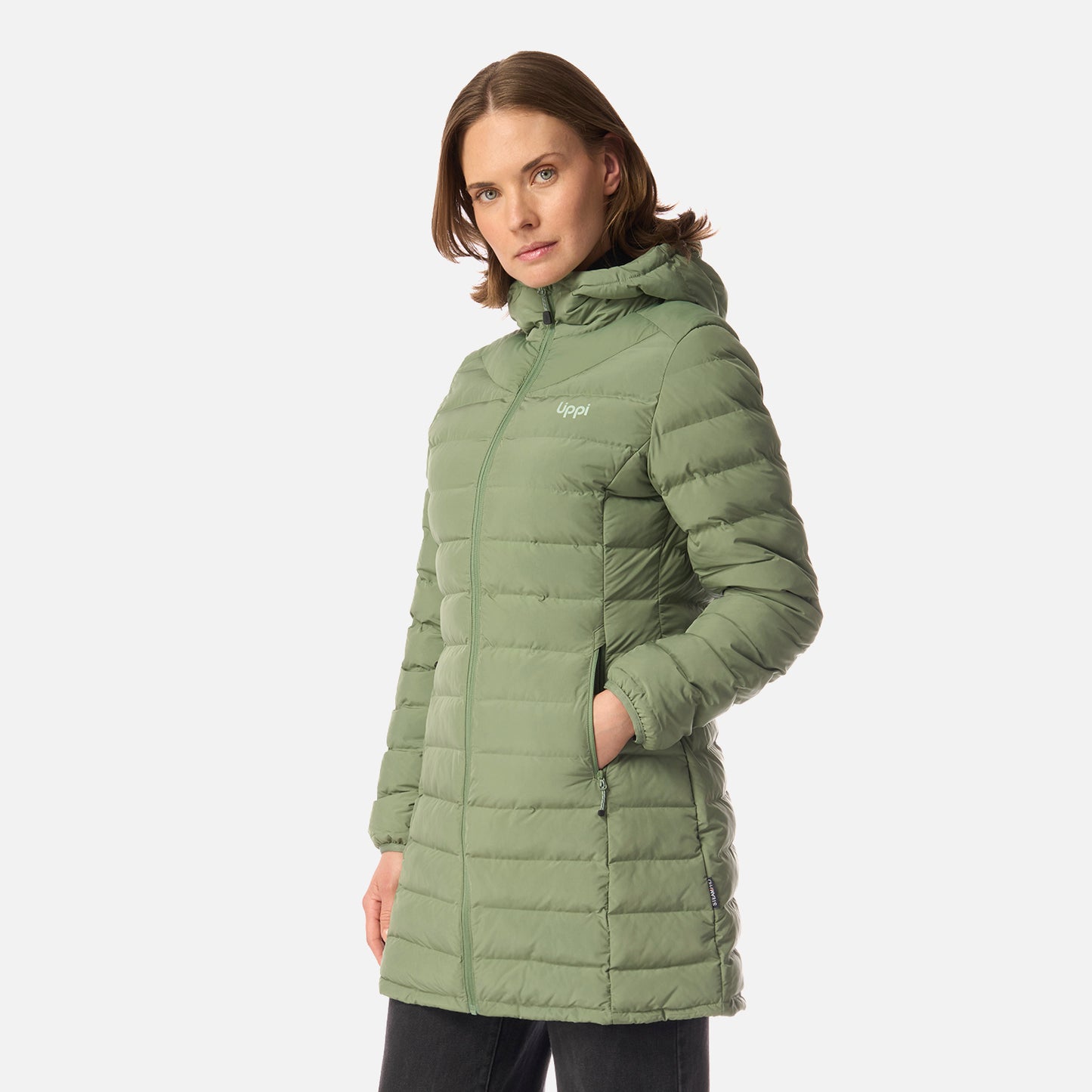 Chaqueta Mujer Snowmass Long Steam-pro Hoody Jacket Jade Oscuro Lippi