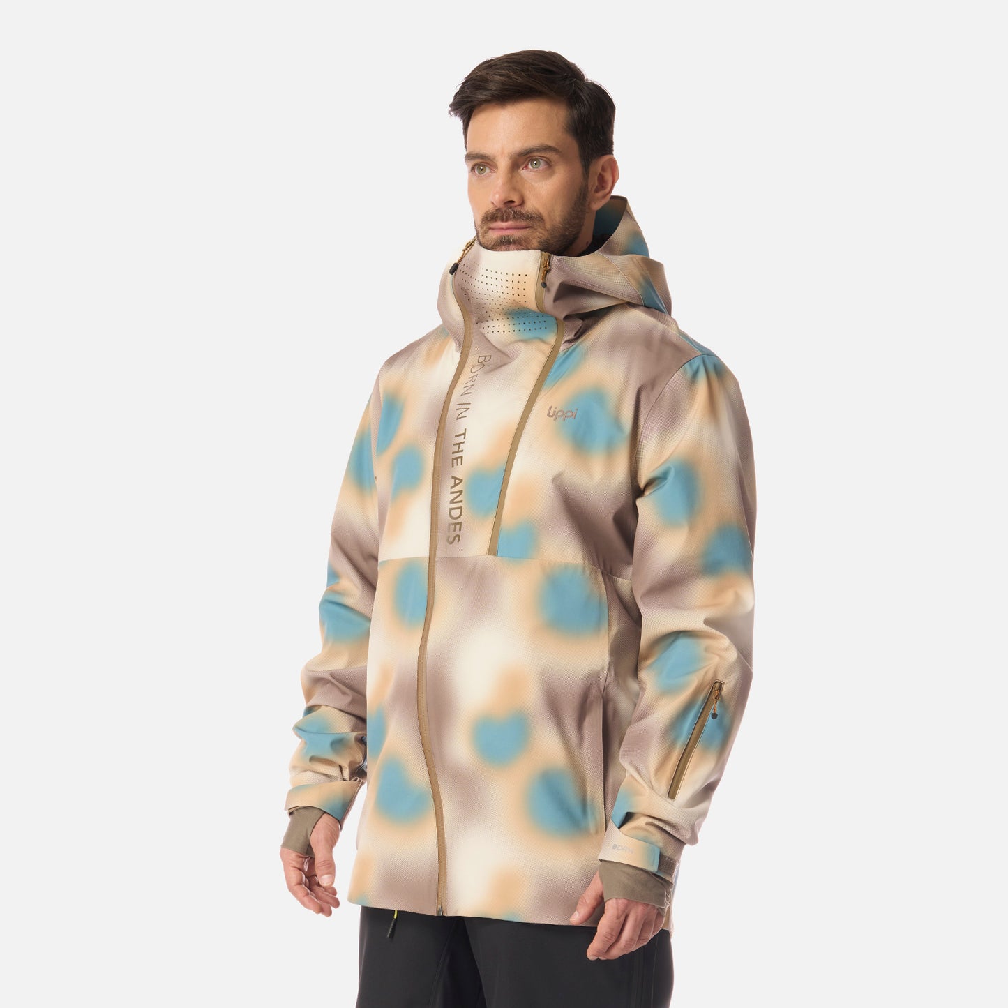 Chaqueta Hombre SkiVenture B-Dry Hoody Jacket Print Cafe Lippi