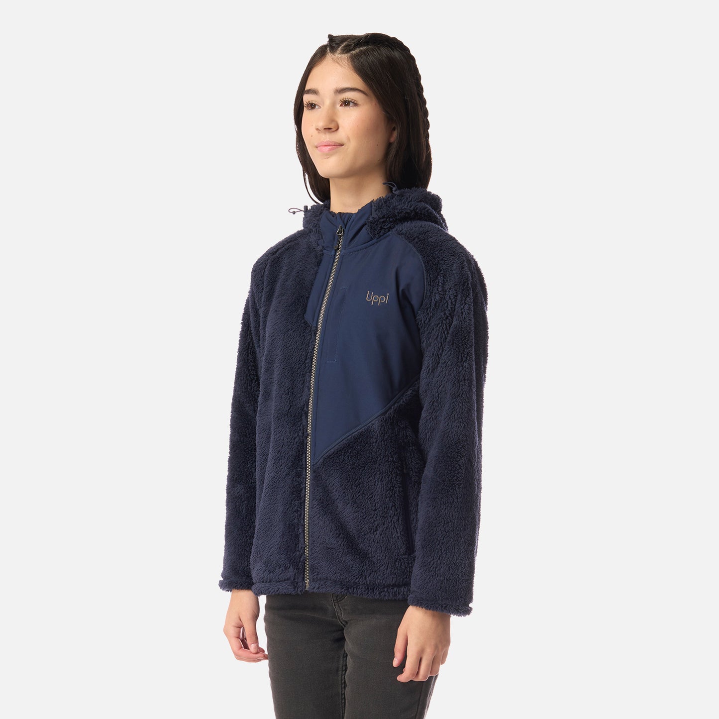 Polar Teen Girl Bear Shaggy-Pro Hoody Jacket Azul Marino Lippi