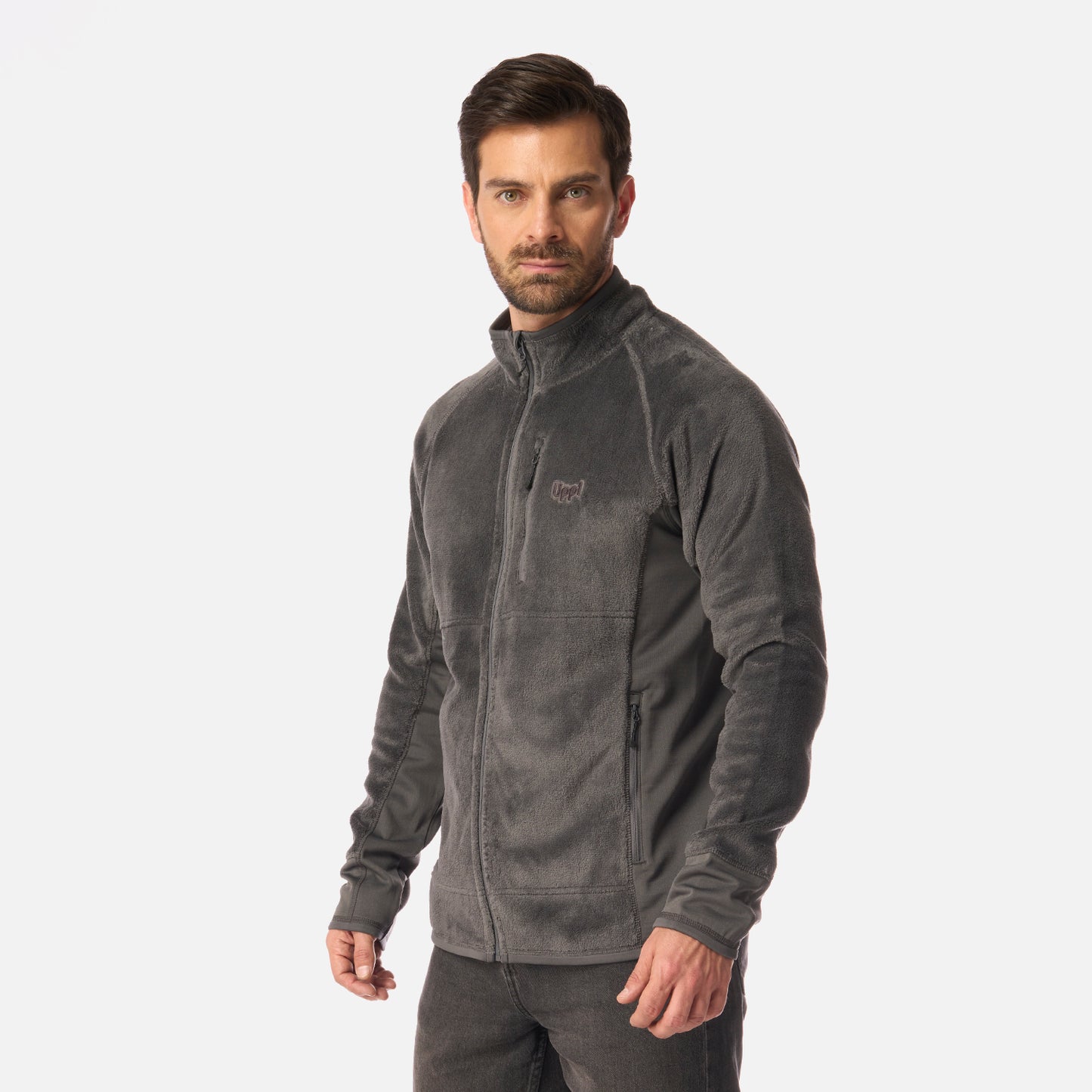 Polar Hombre Numan Shaggy-Pro Jacket Gris Medio Lippi
