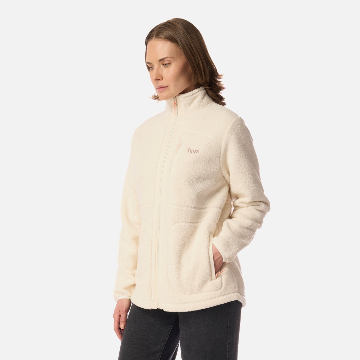 Polar Mujer Hug-like Shaggy-Pro Jacket Crema Lippi