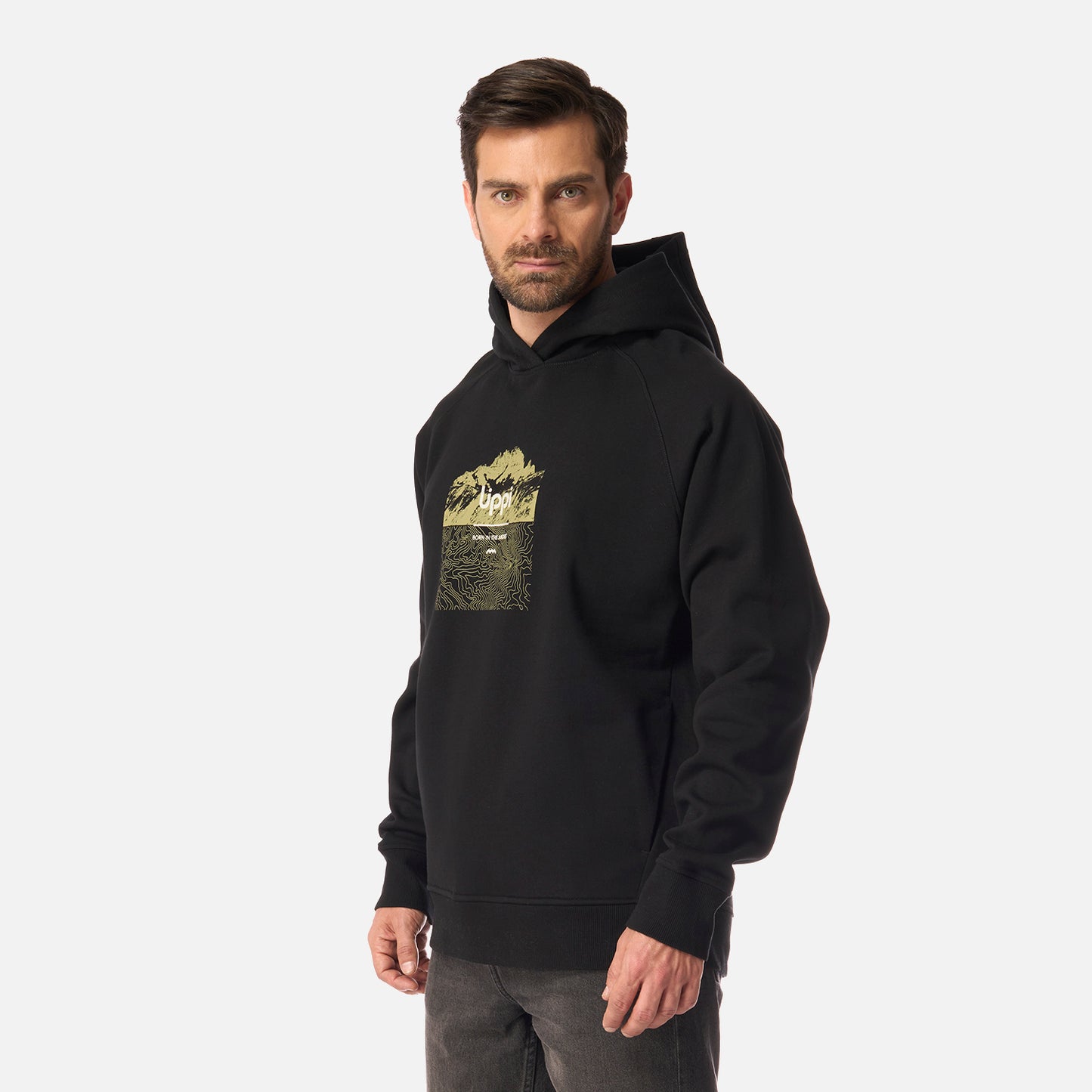 Polerón Hombre Insigne Hoody Sweatshirt Front Print Negro Lippi