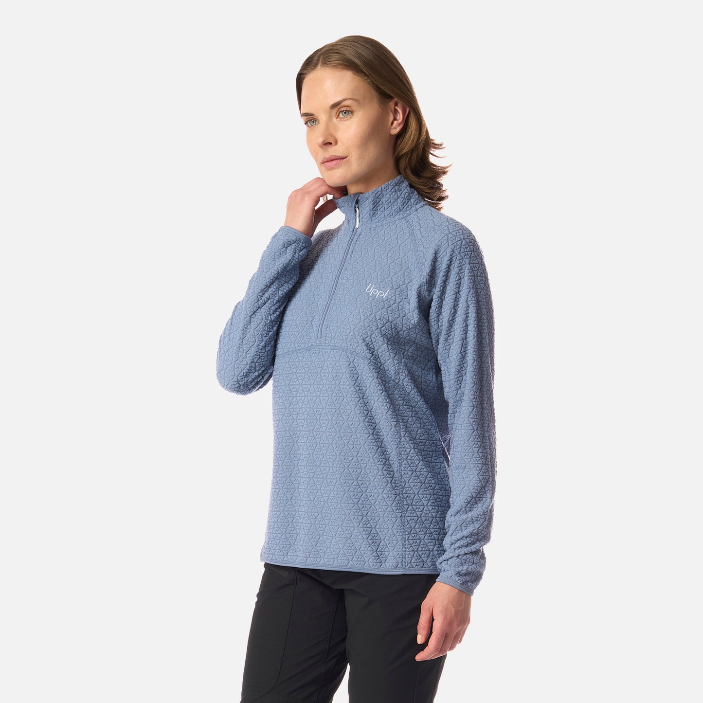 Polerón Mujer Jacaranda Nano-F 1/4 Zip Azul Piedra Lippi