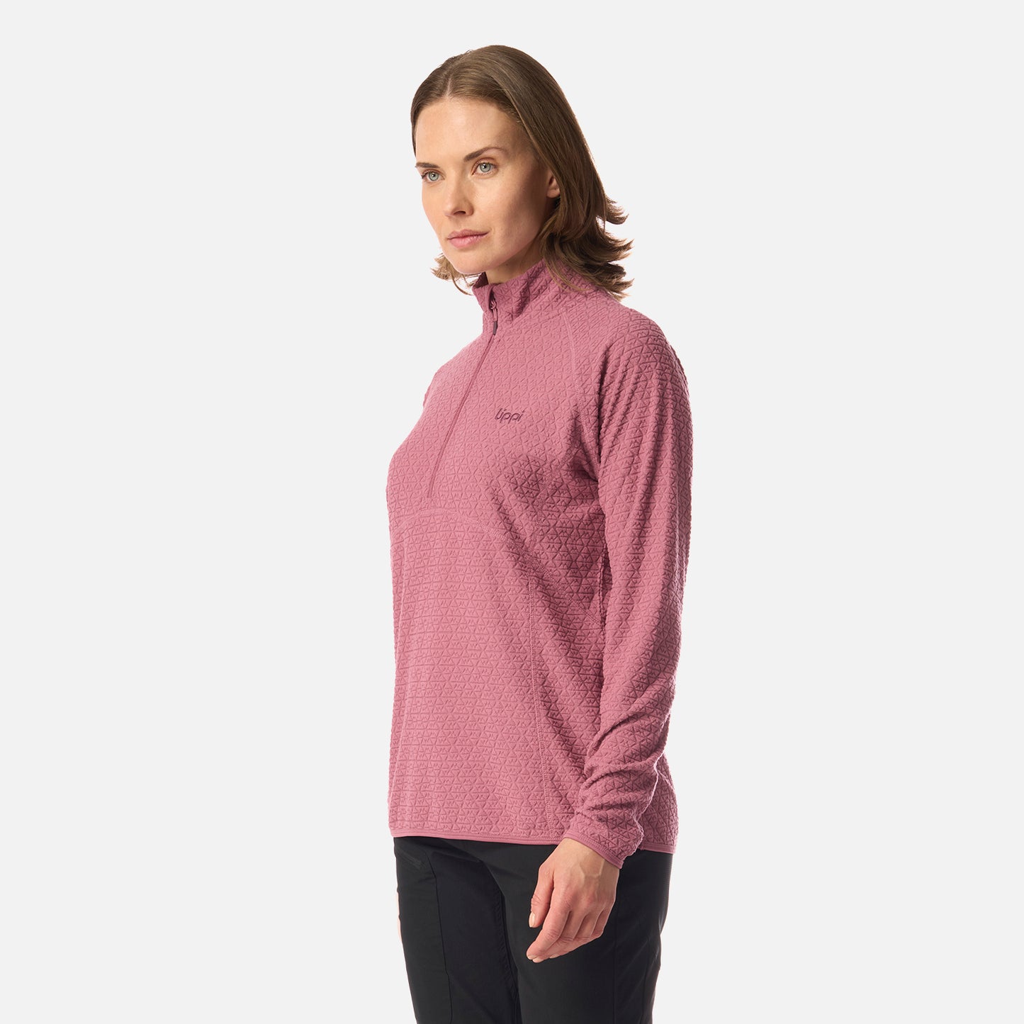 Polerón Mujer Jacaranda Nano-F 1/4 Zip Rosa Oscuro Lippi
