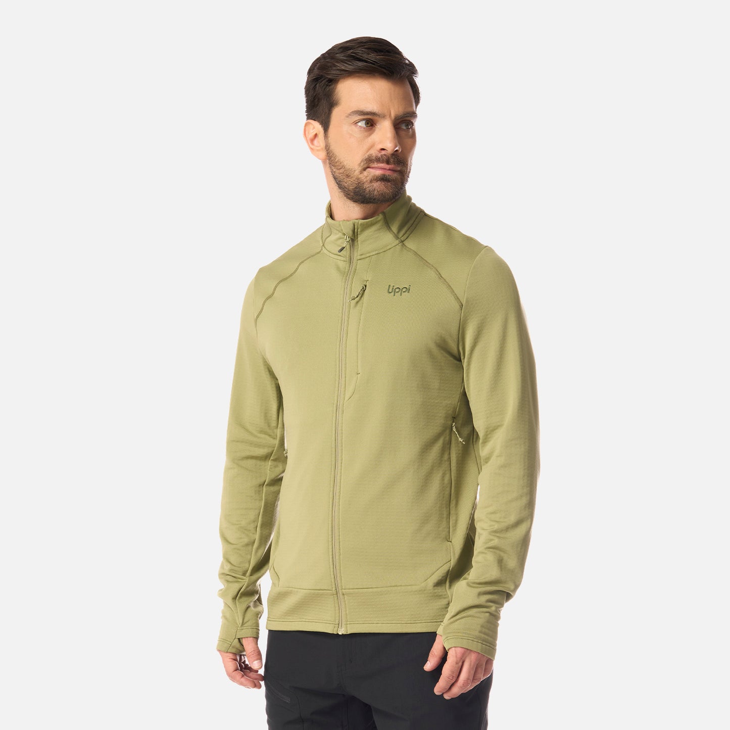 Polerón Hombre Viedma 1000 Nano-F Full Zip Verde Lippi