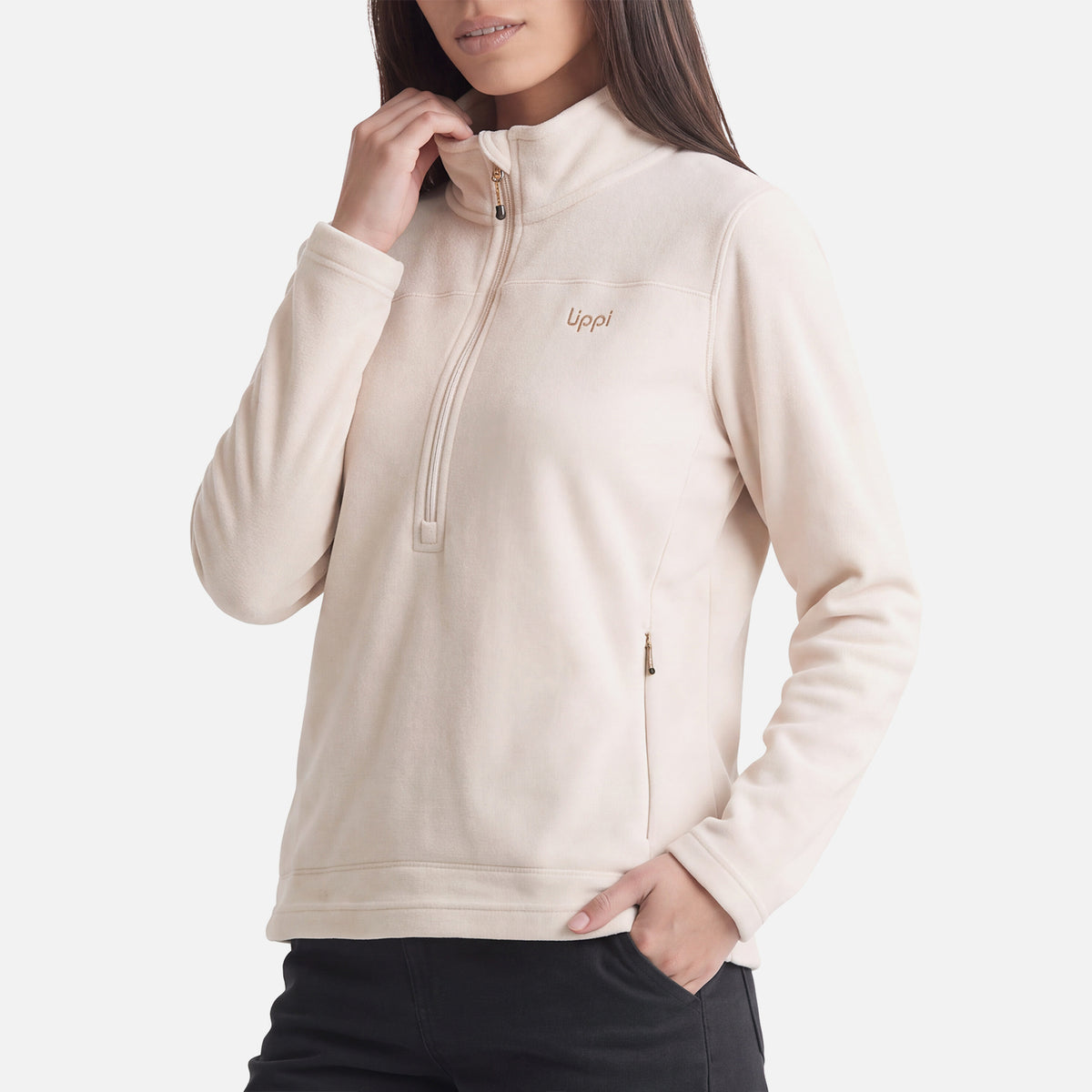 Polar Mujer Elemental Therm-Pro 1/4 Zip Beige Lippi