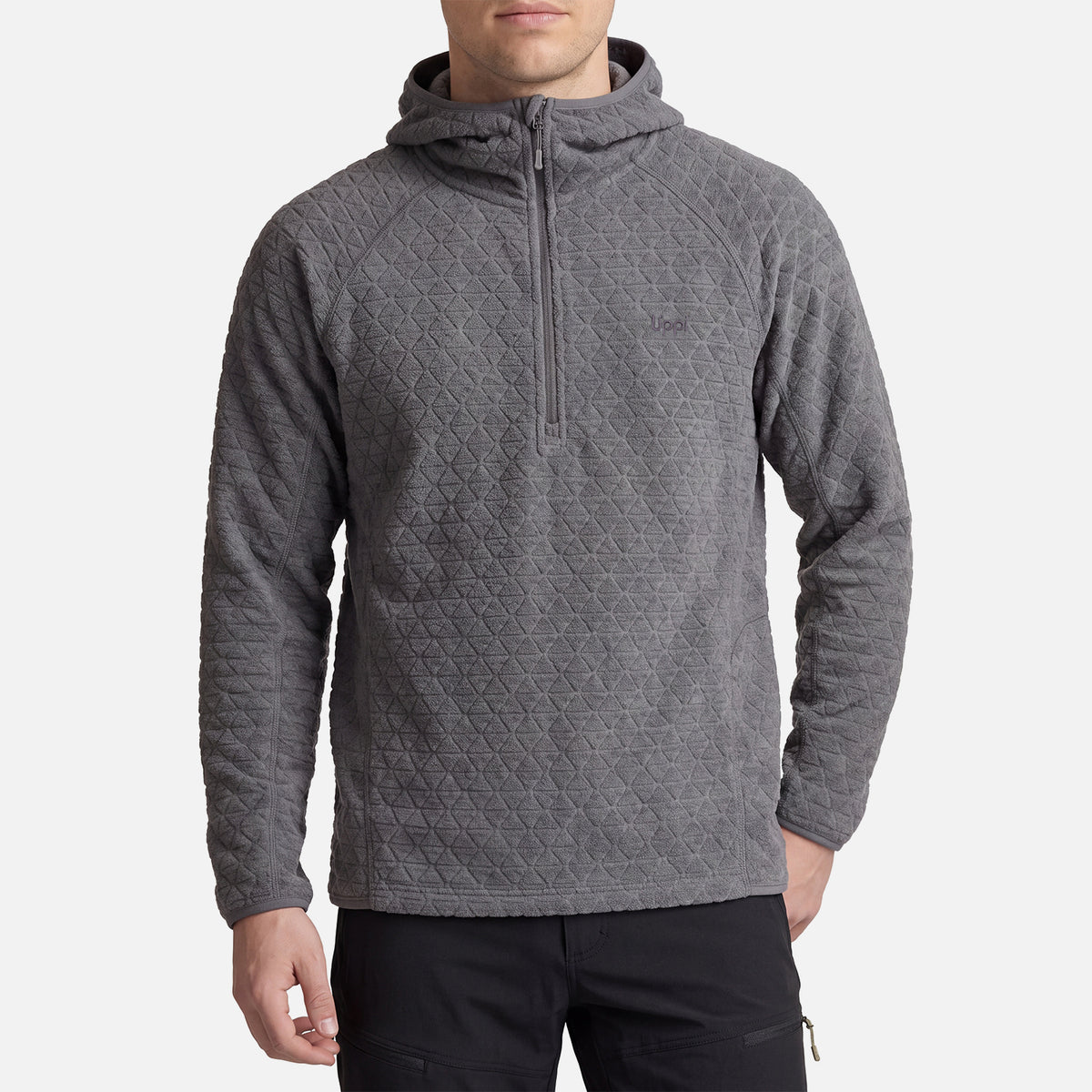 Polerón Hombre Jacaranda Nano-F 1/4 Zip Hoody Gris Medio Lippi